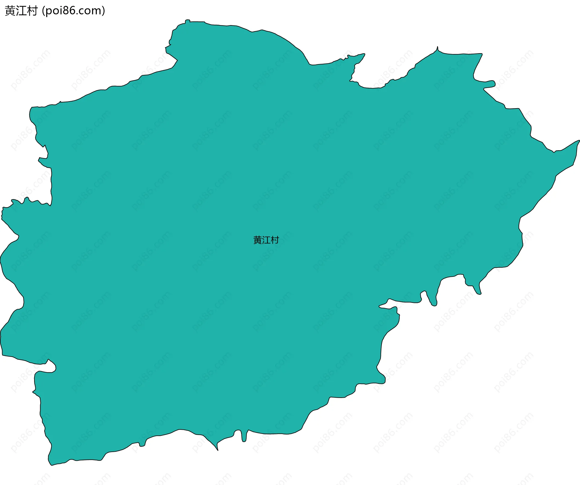 黄江村边界地图