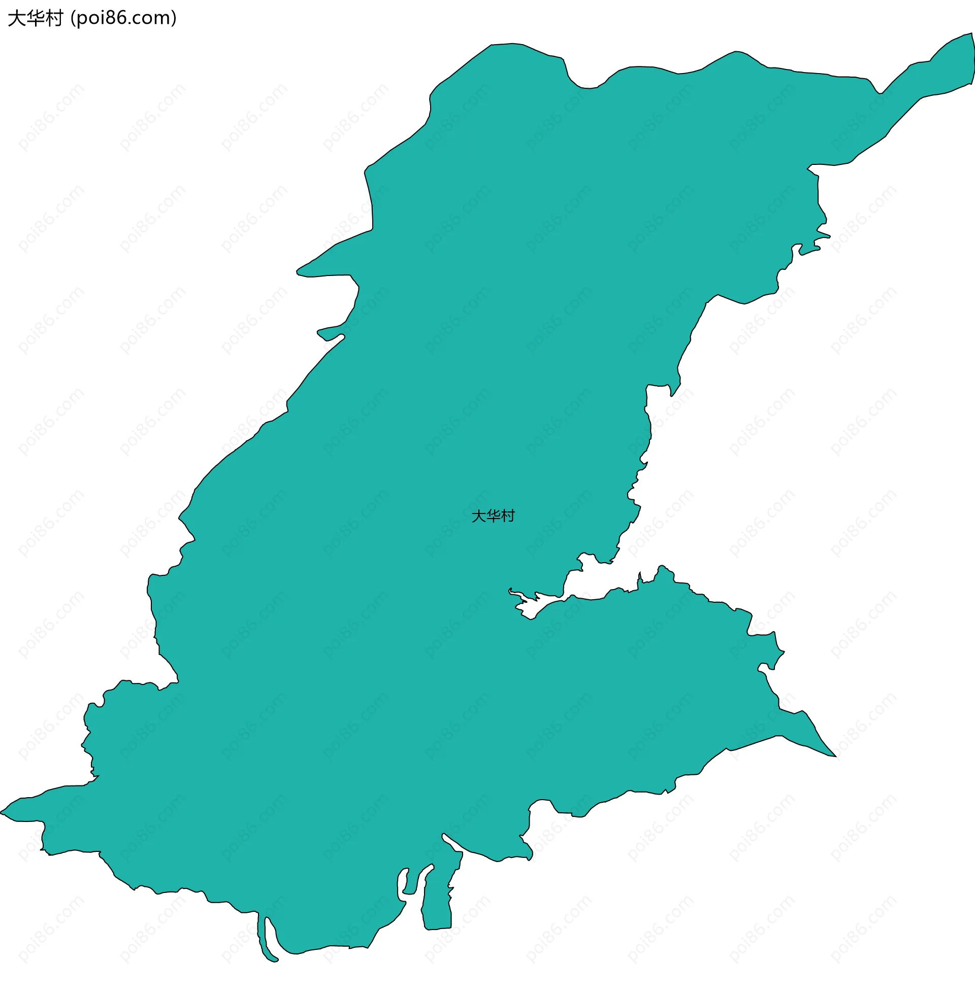 大华村边界地图