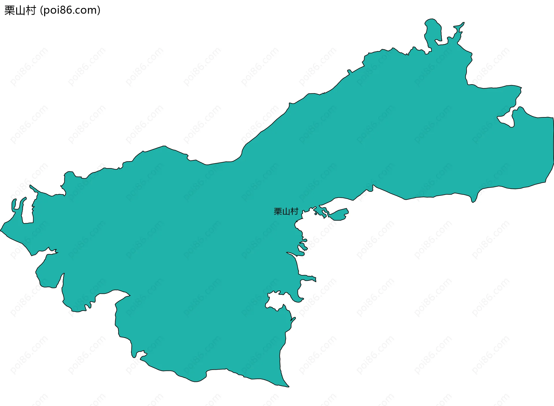 栗山村边界地图