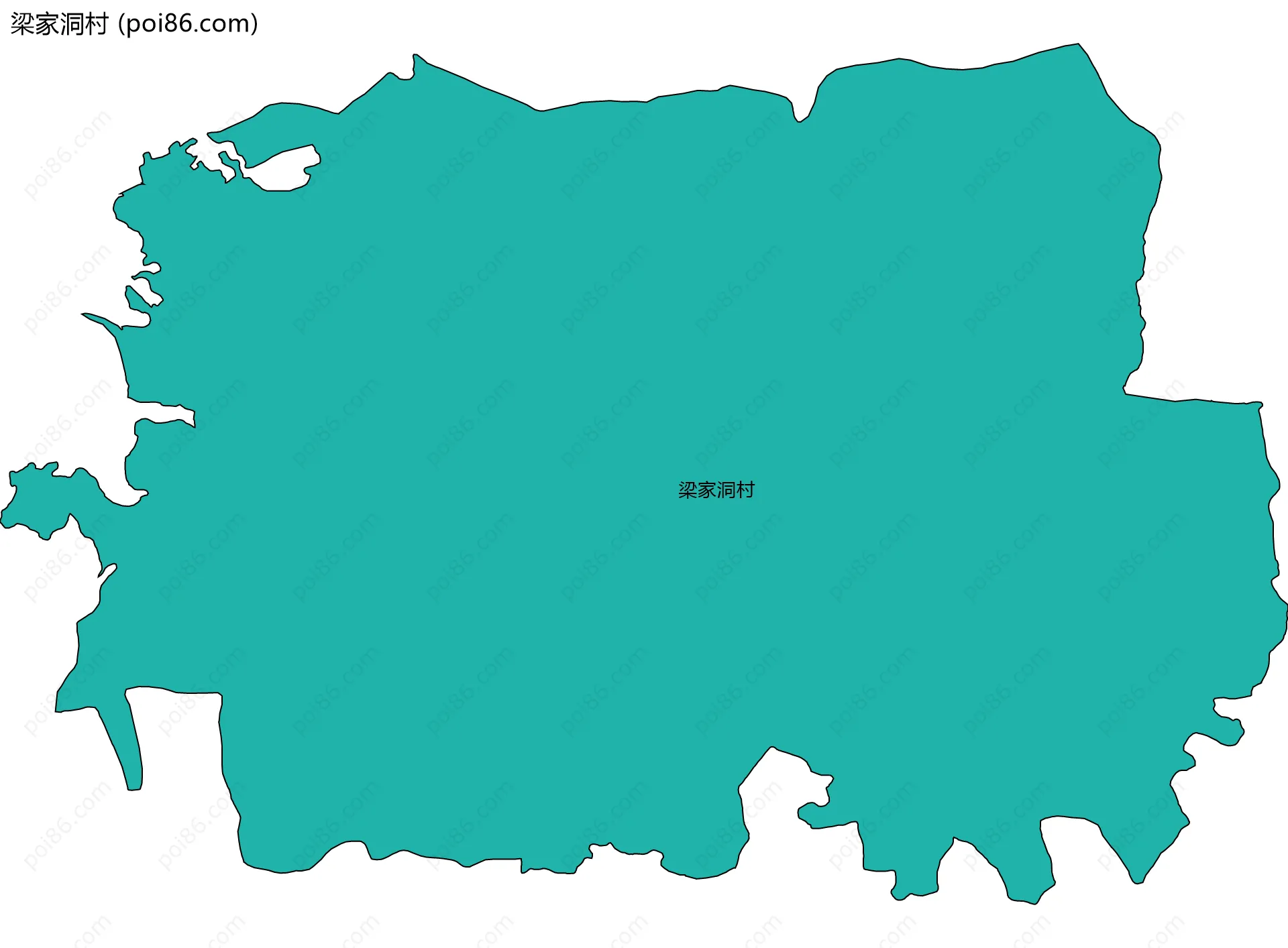 梁家洞村边界地图