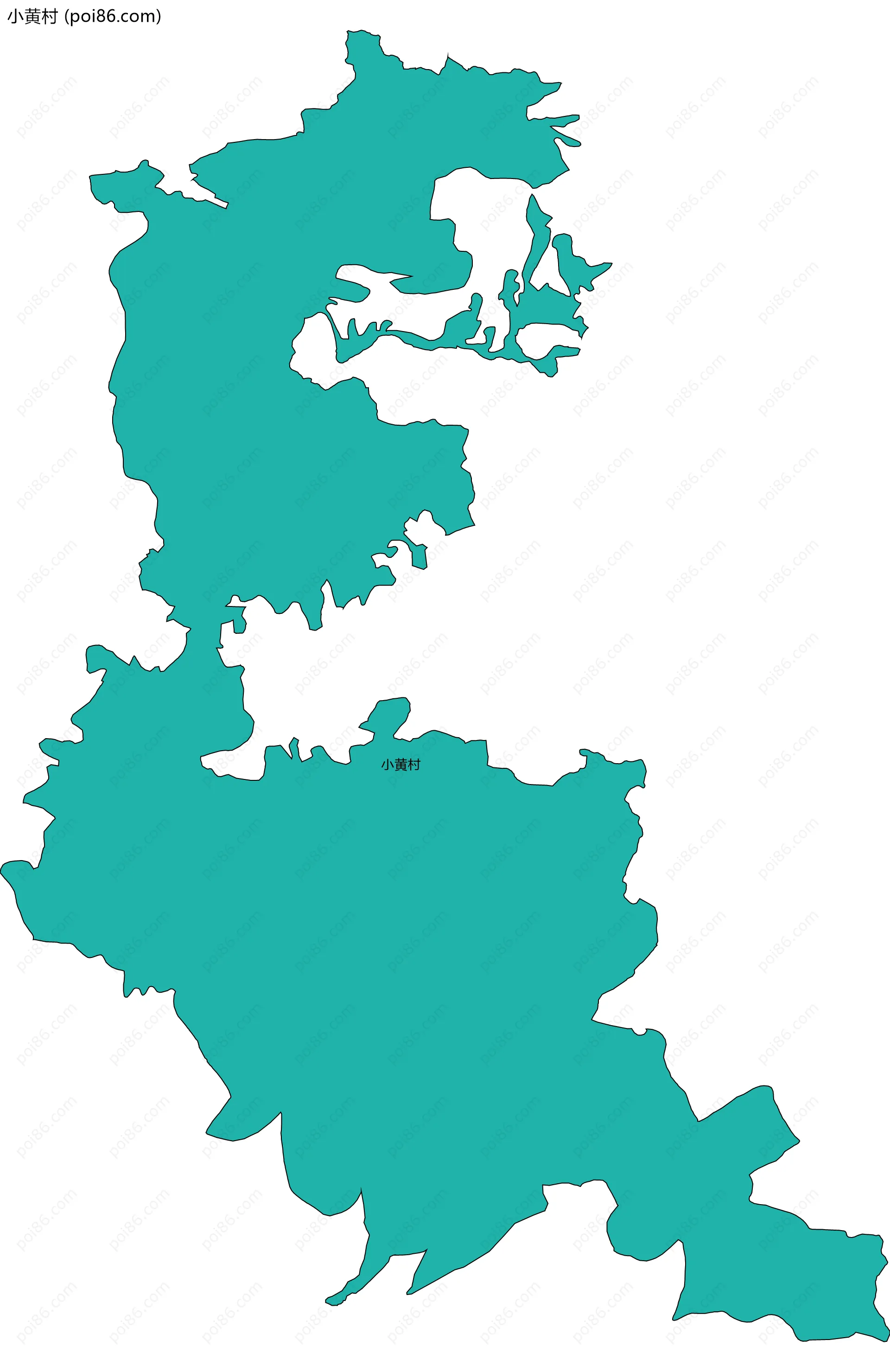 小黄村边界地图