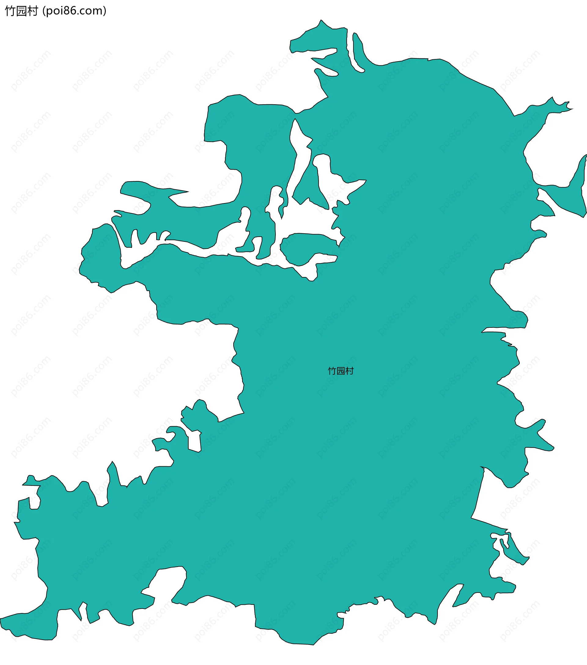 竹园村边界地图