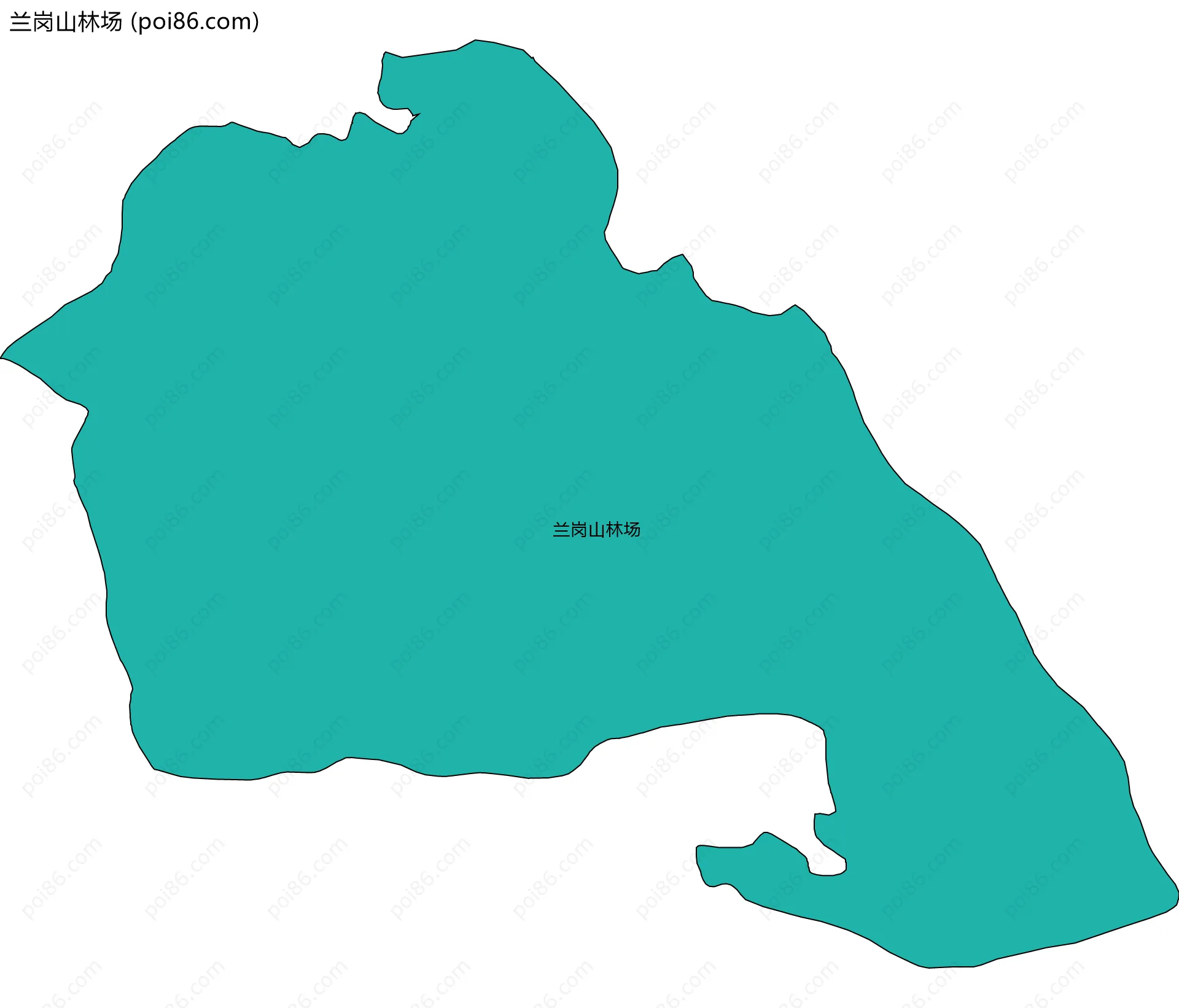 兰岗山林场边界地图