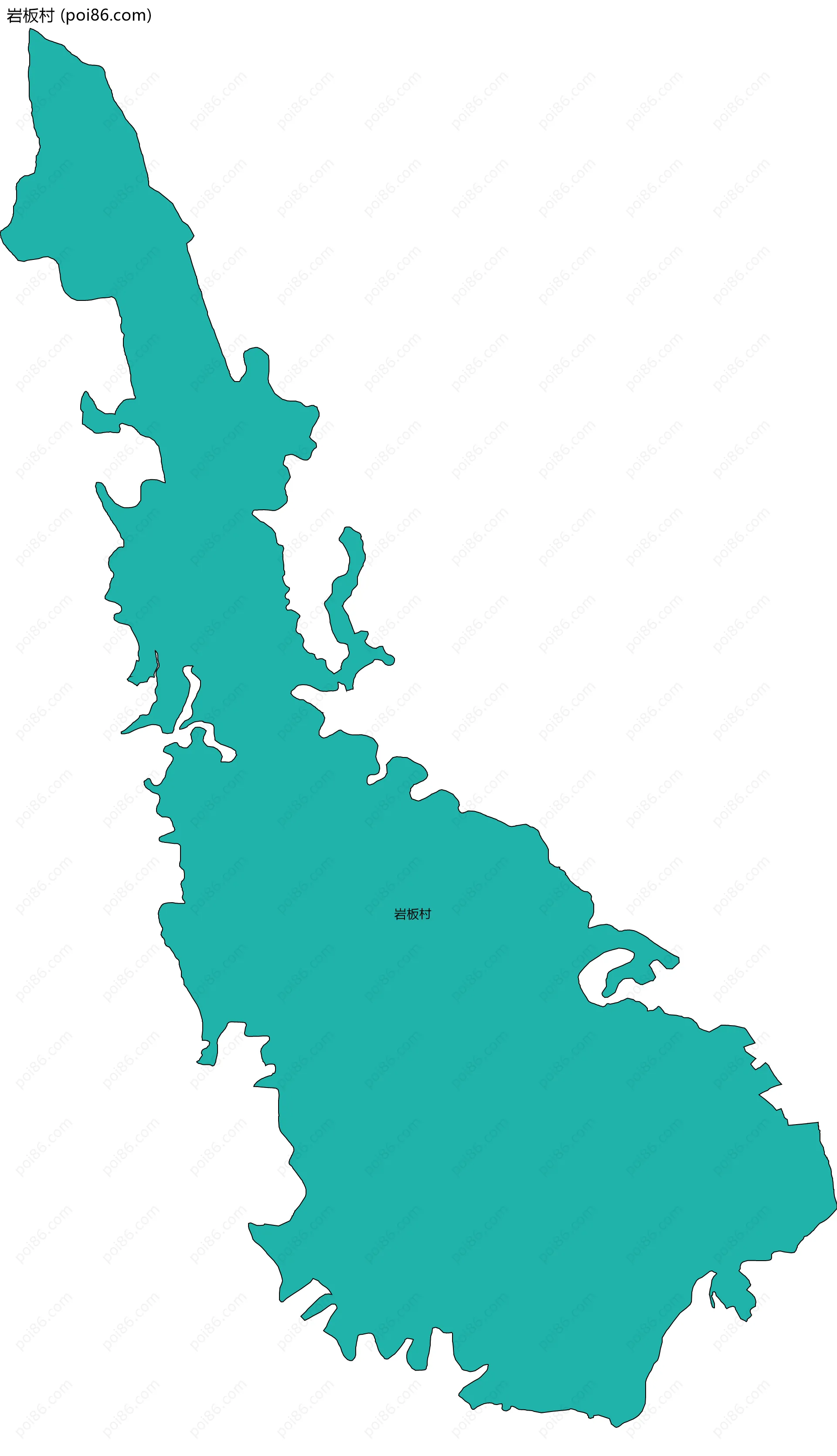 岩板村边界地图