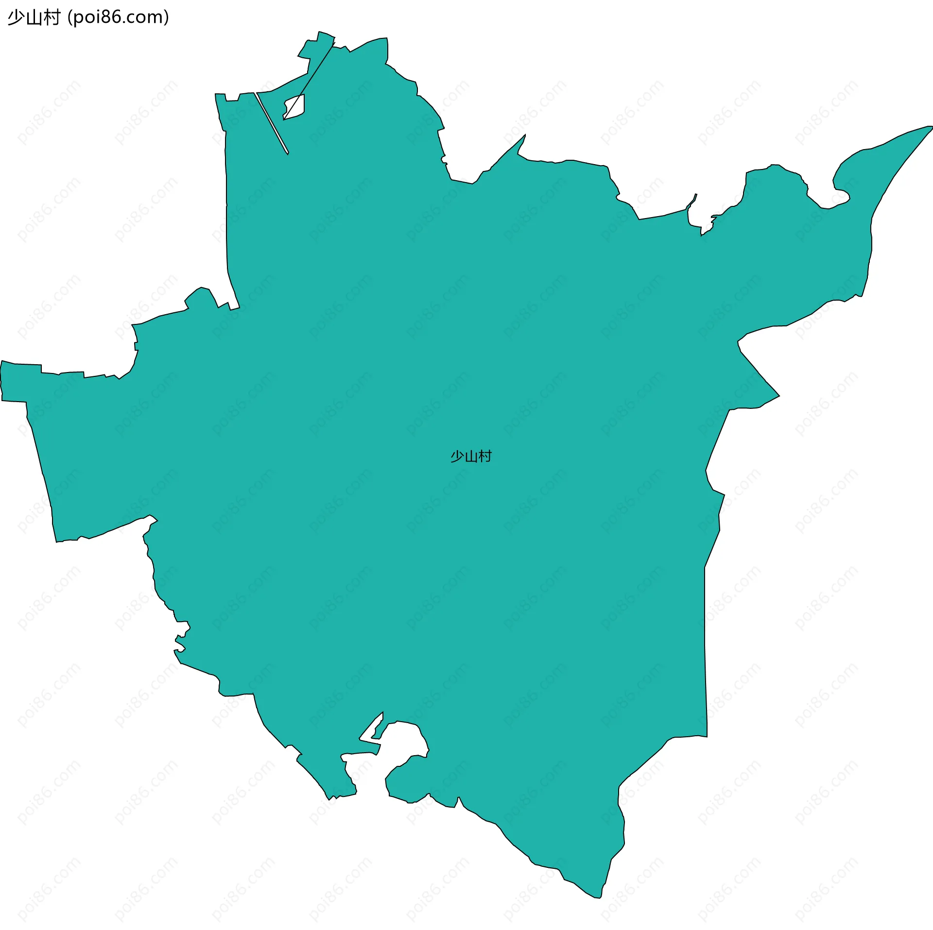 少山村边界地图