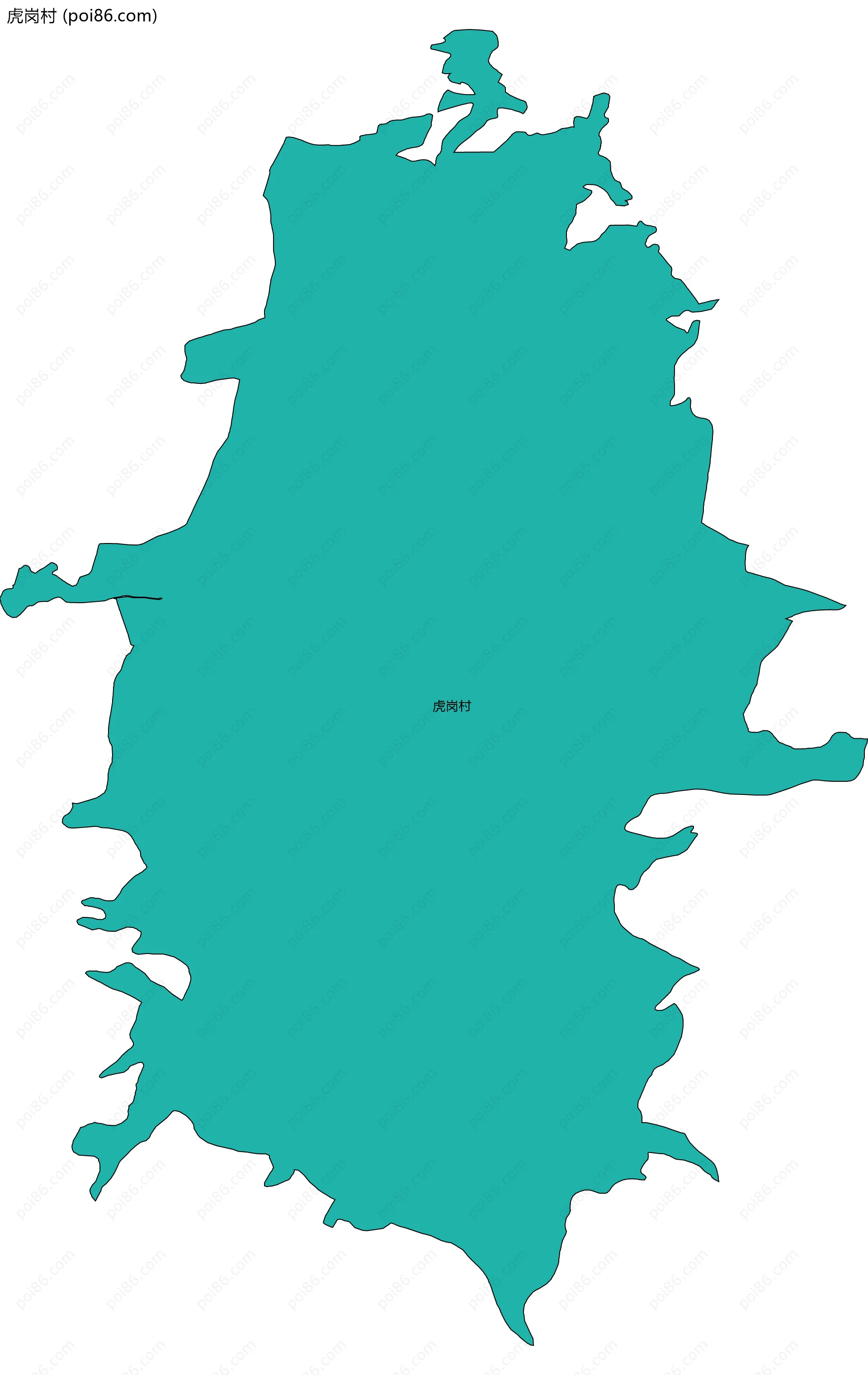 虎岗村边界地图