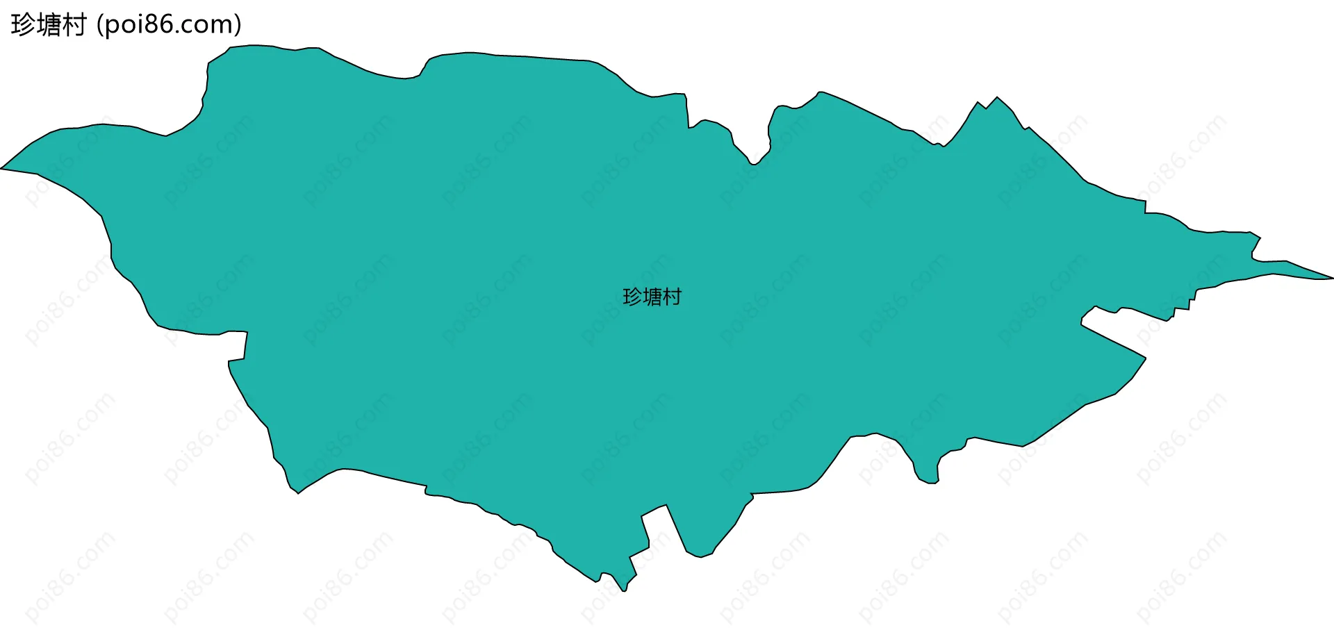 珍塘村边界地图