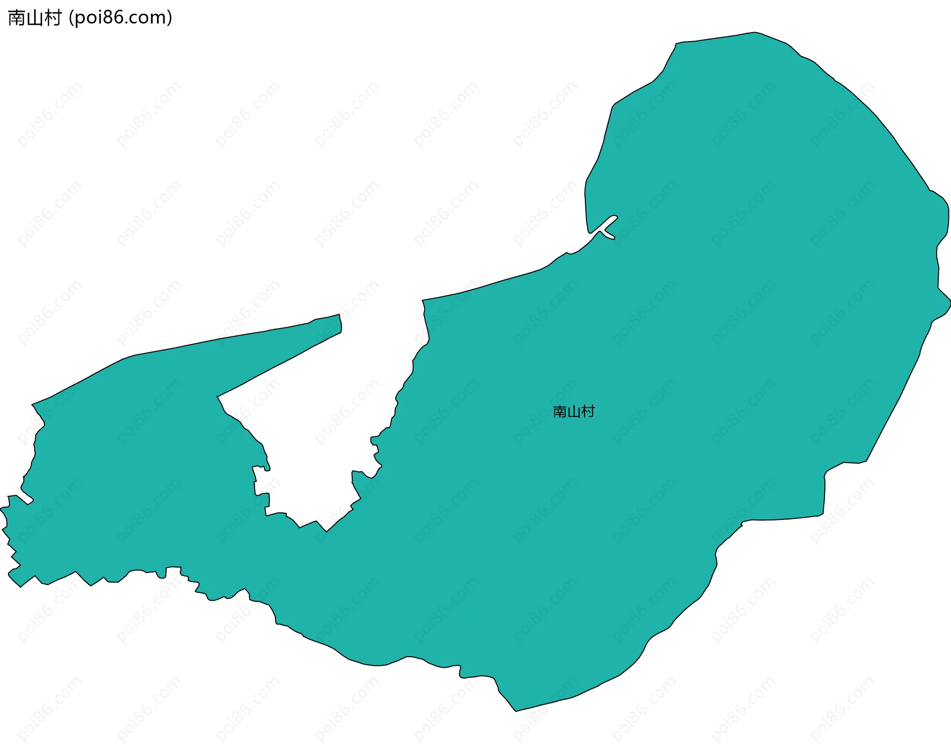 南山村边界地图