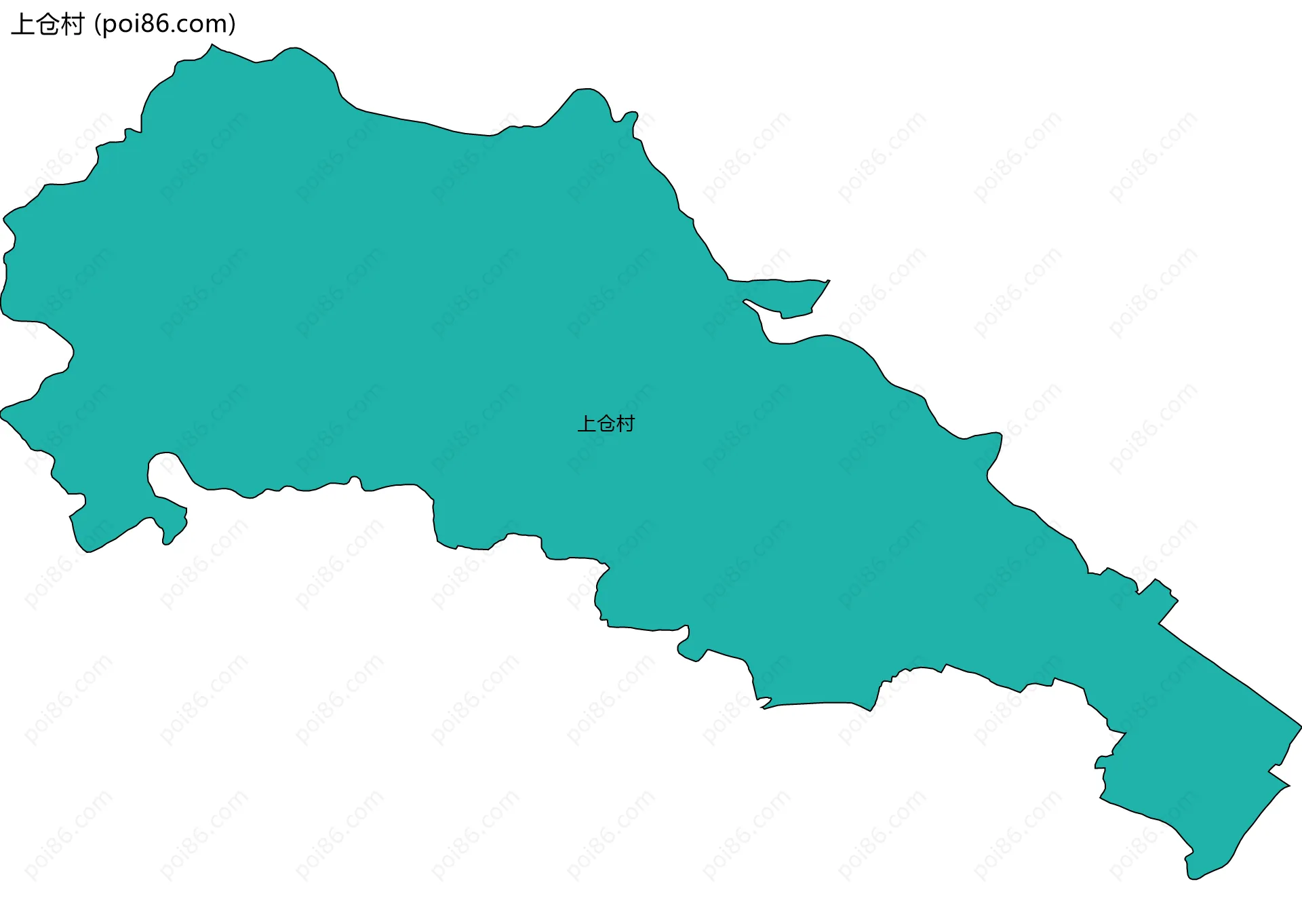 上仓村边界地图