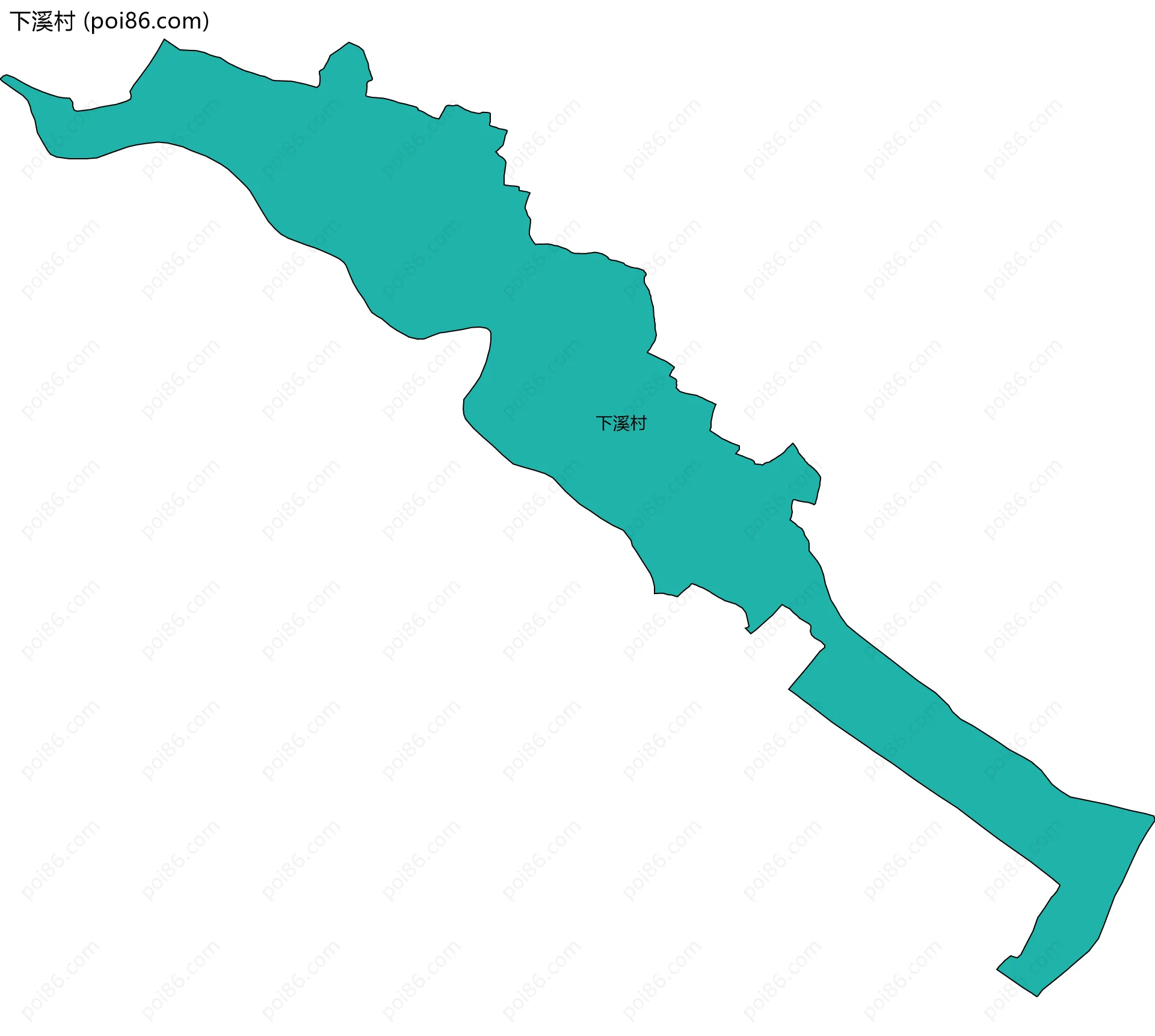 下溪村边界地图