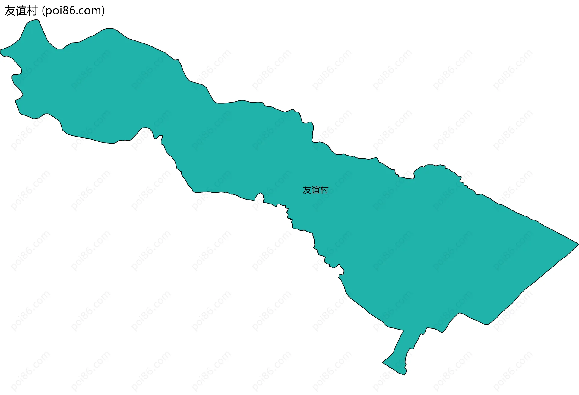 友谊村边界地图