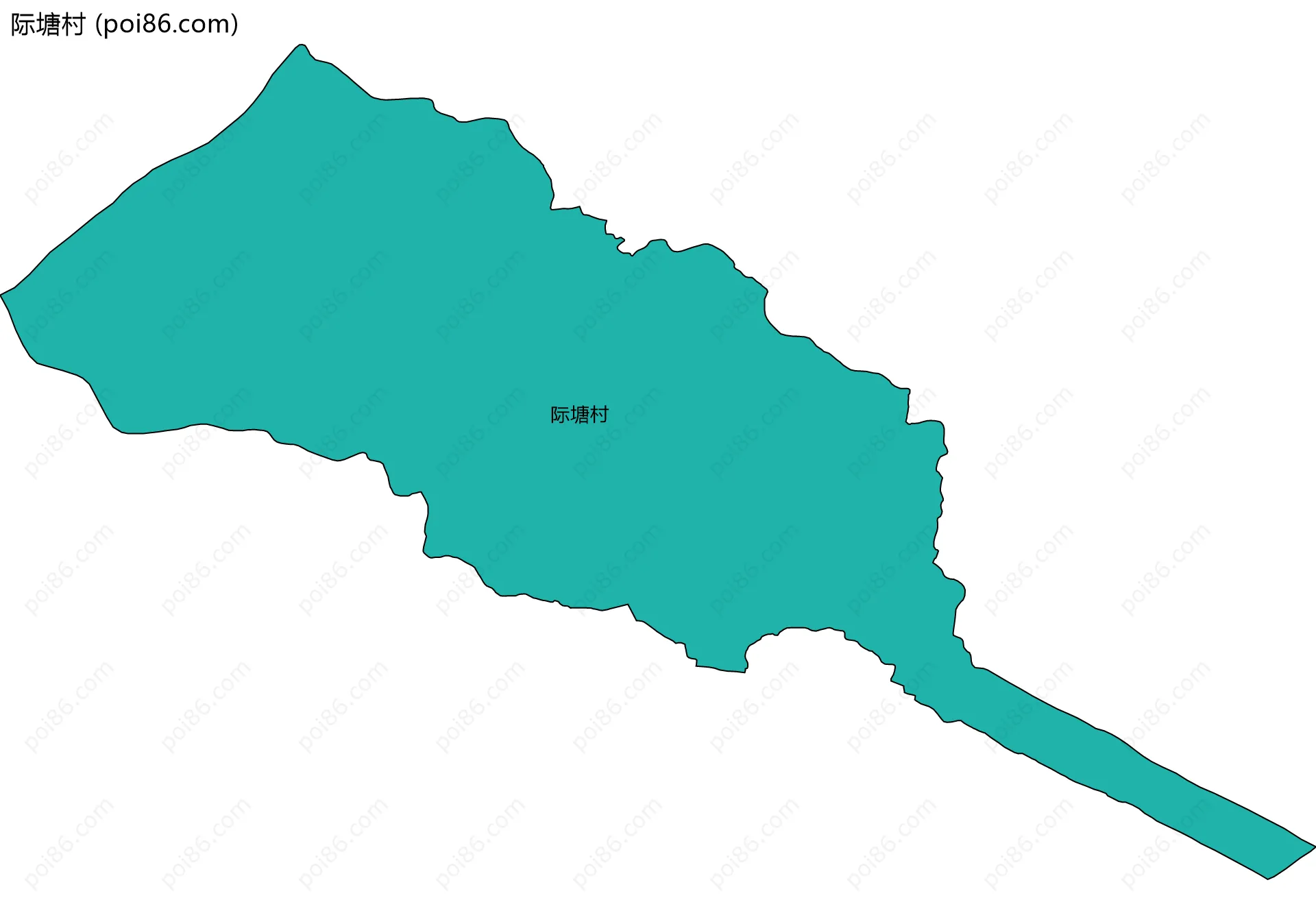 际塘村边界地图