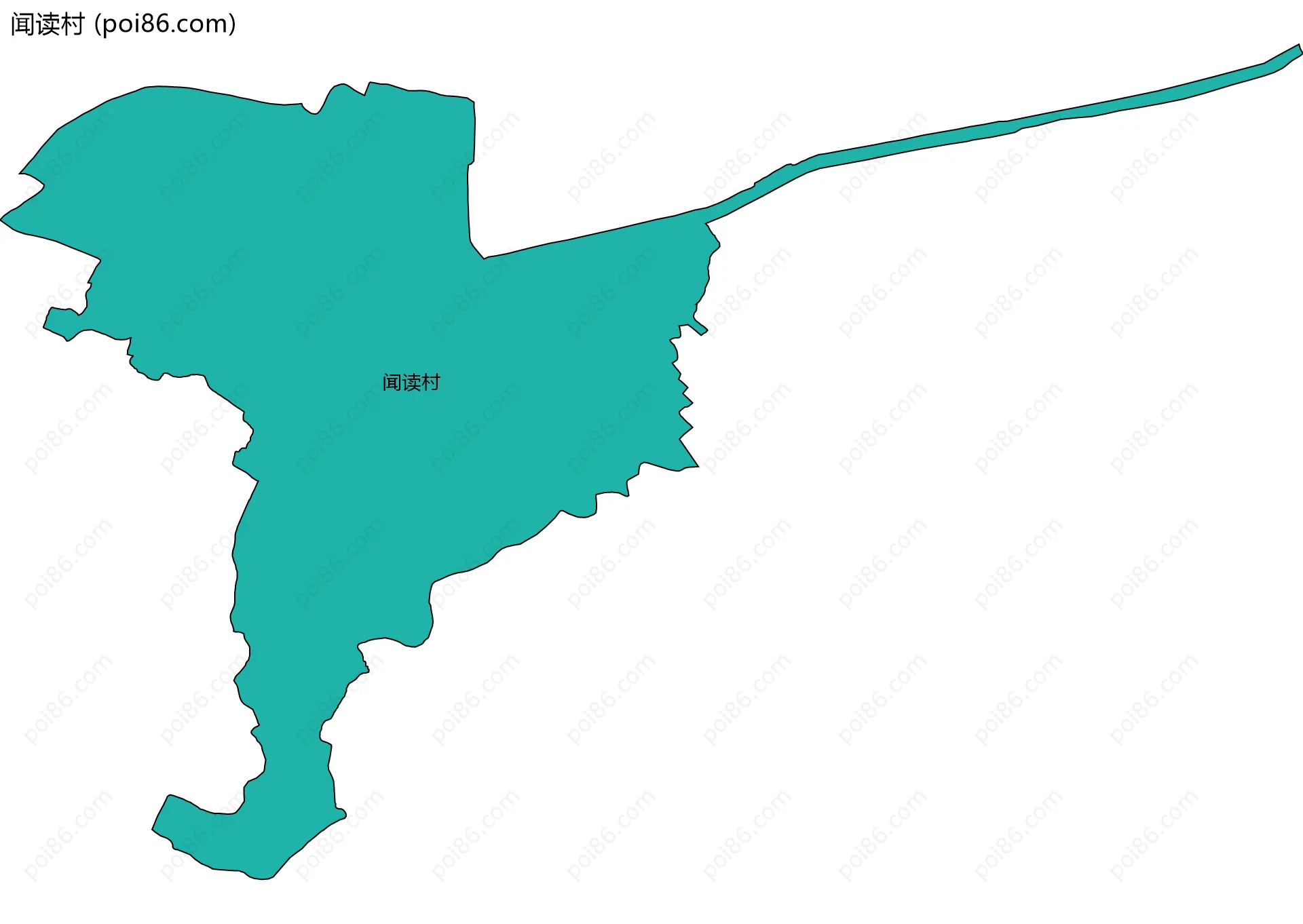 闻读村边界地图