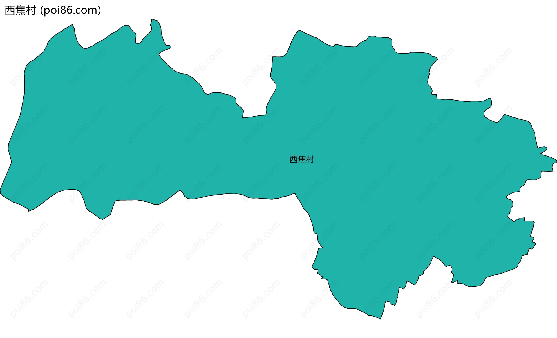 西焦村边界地图