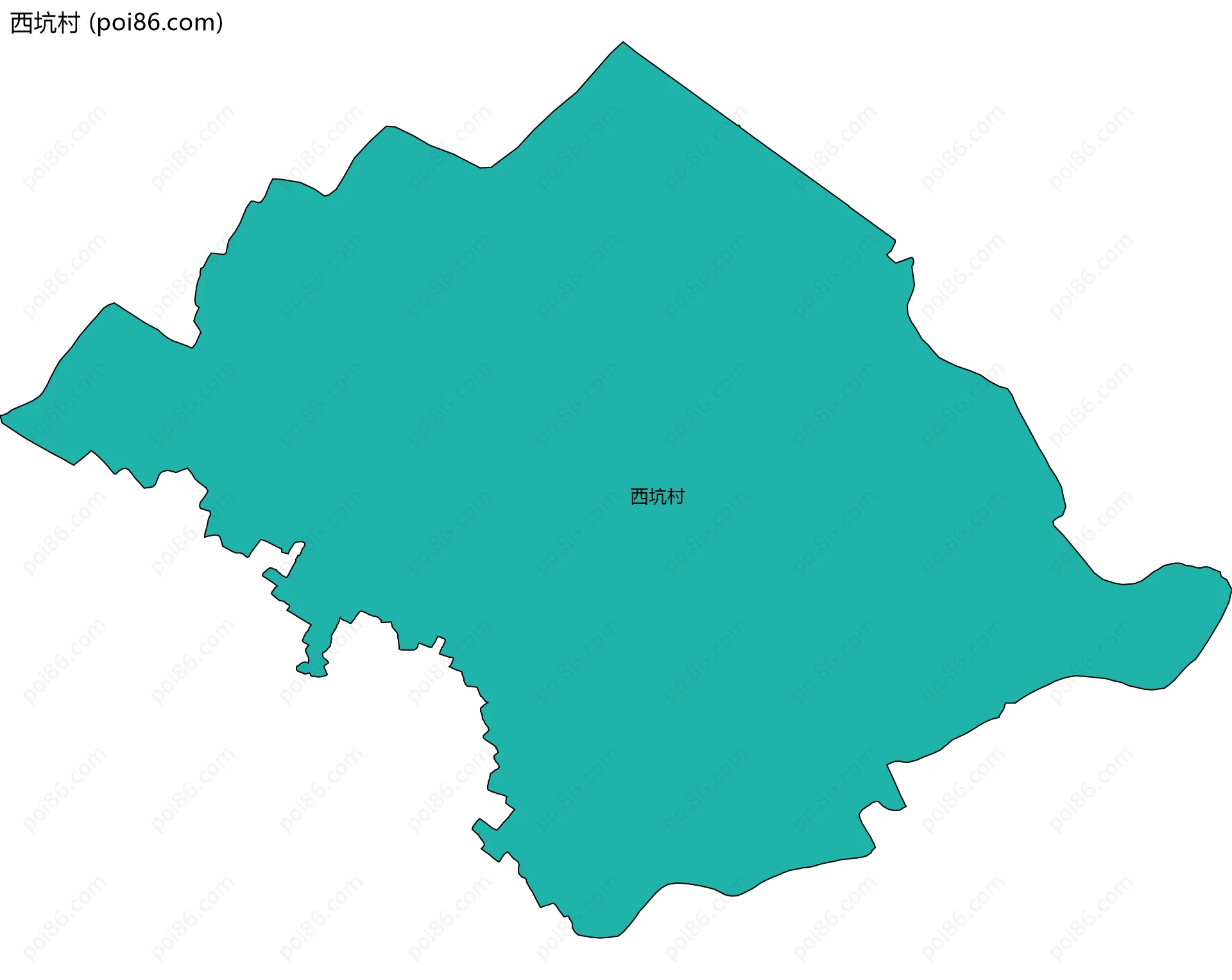 西坑村边界地图