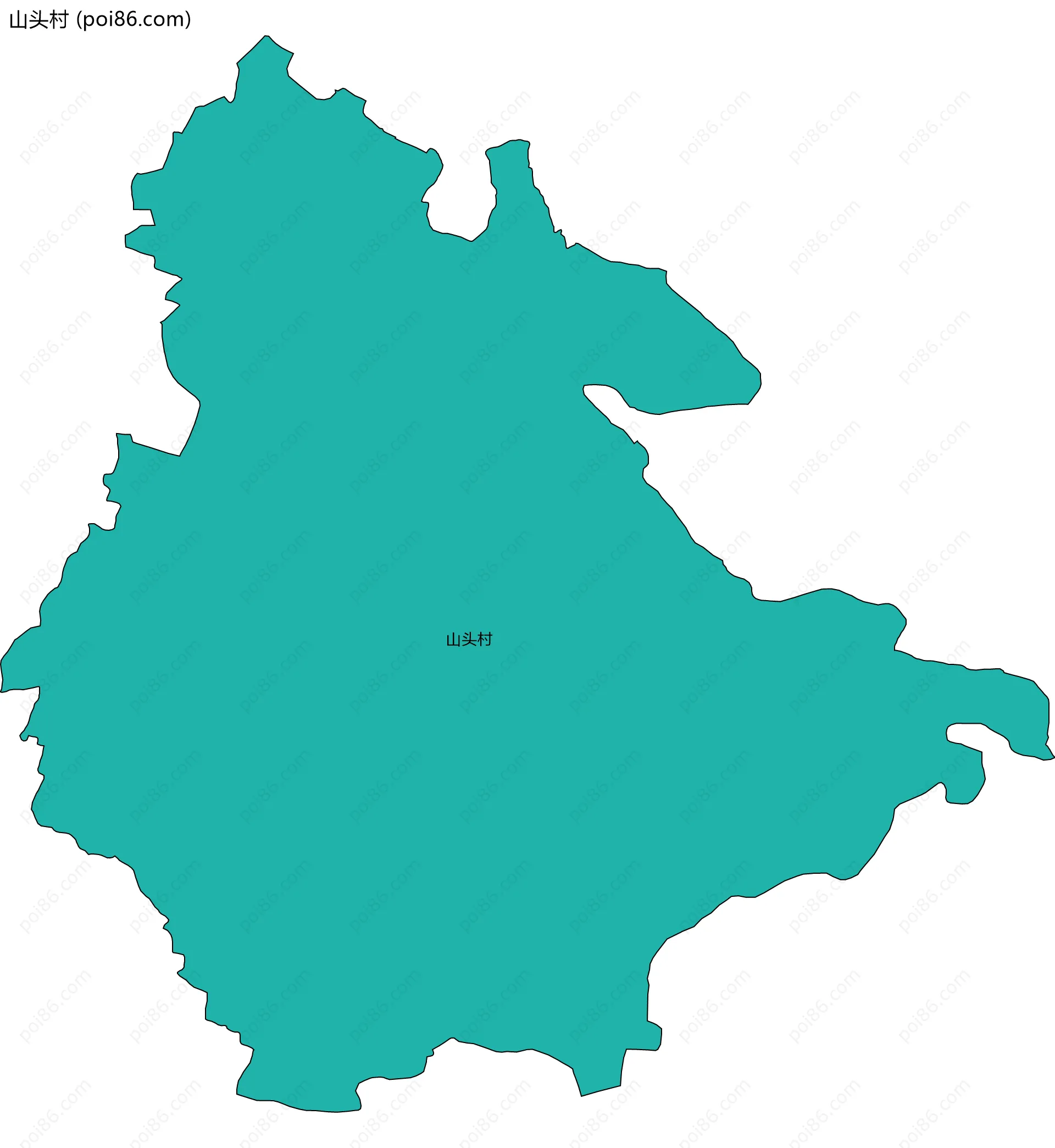 山头村边界地图