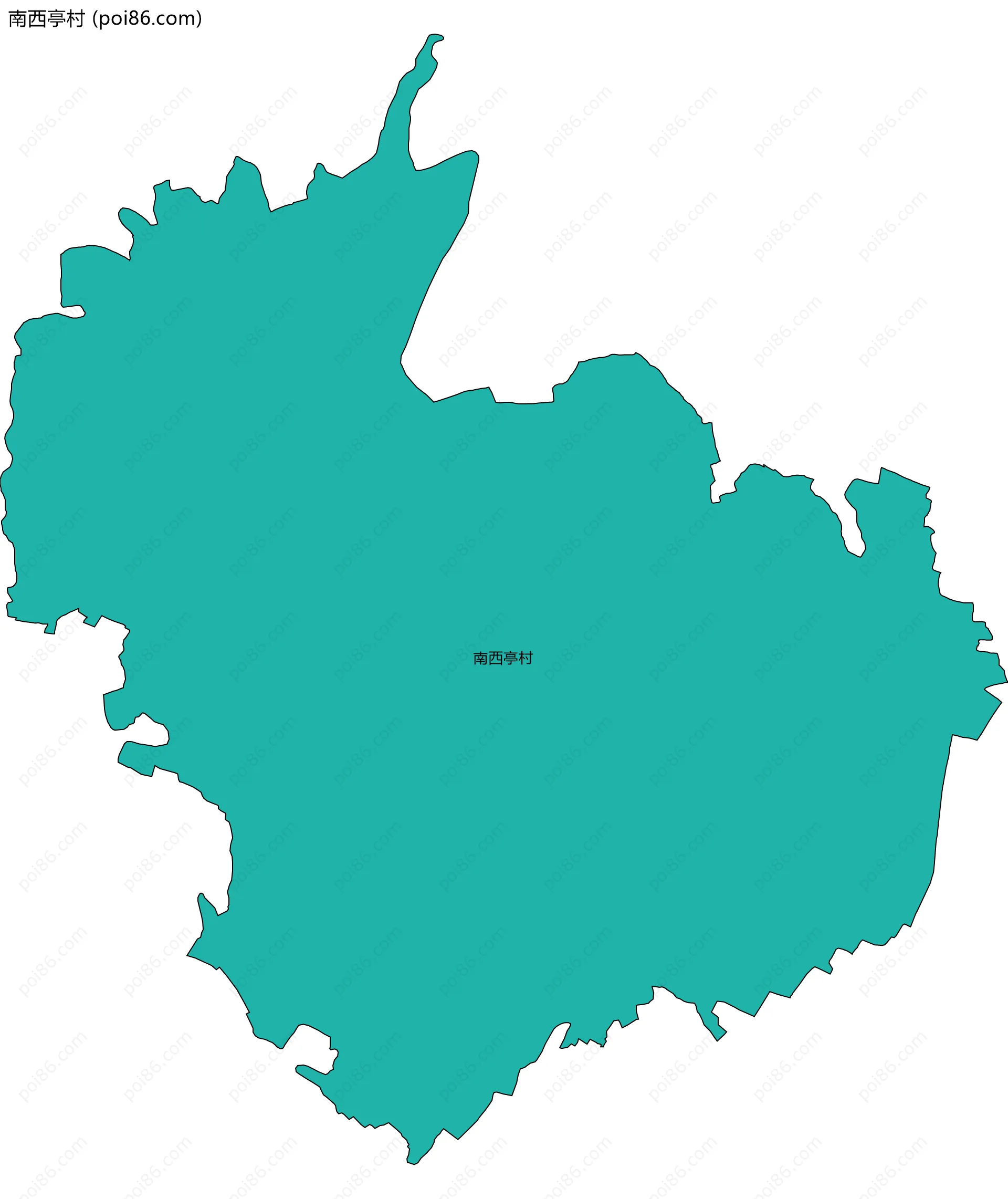 南西亭村边界地图