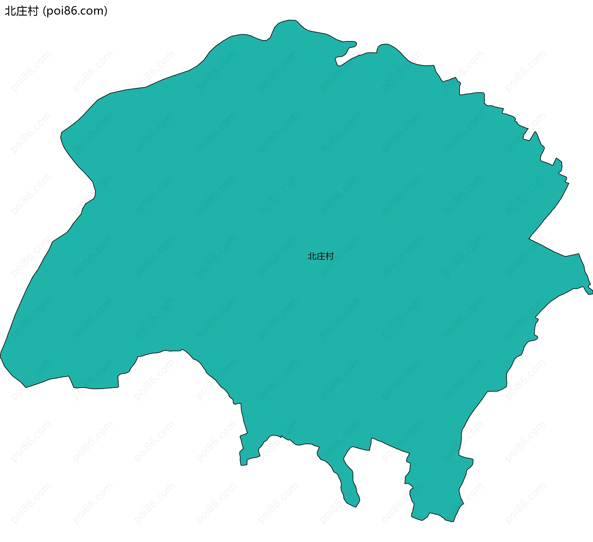 北庄村边界地图