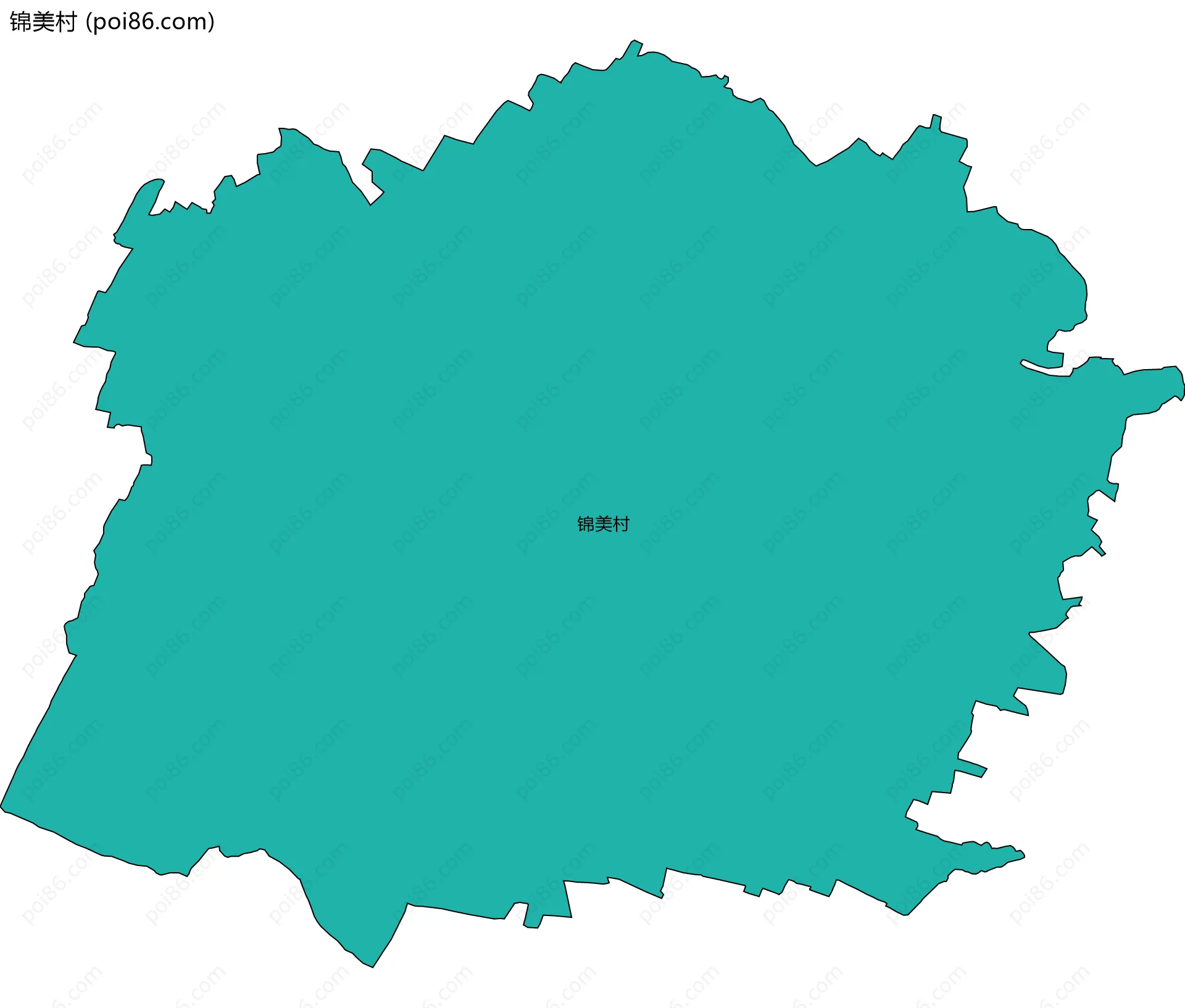 锦美村边界地图