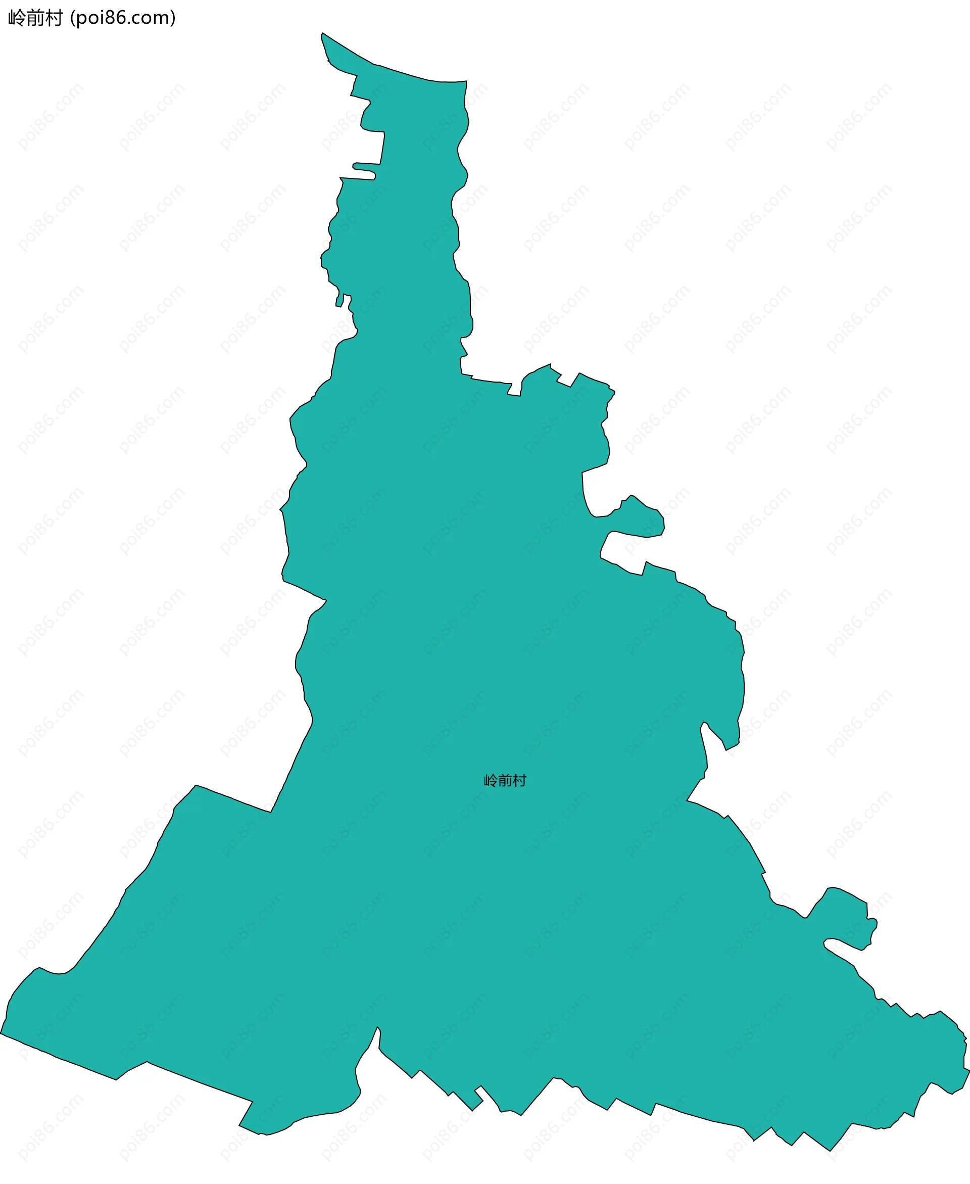岭前村边界地图