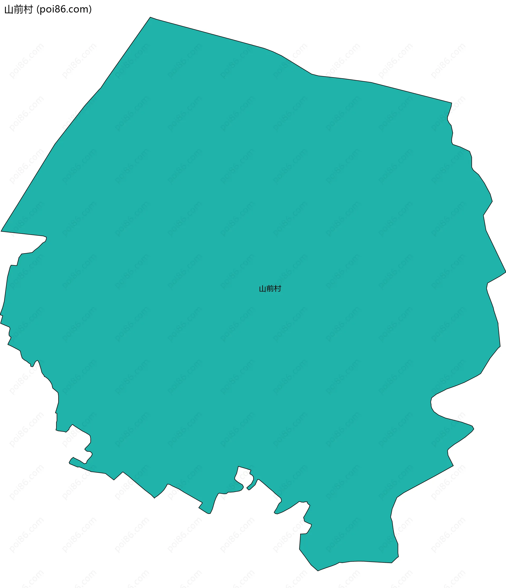 山前村边界地图