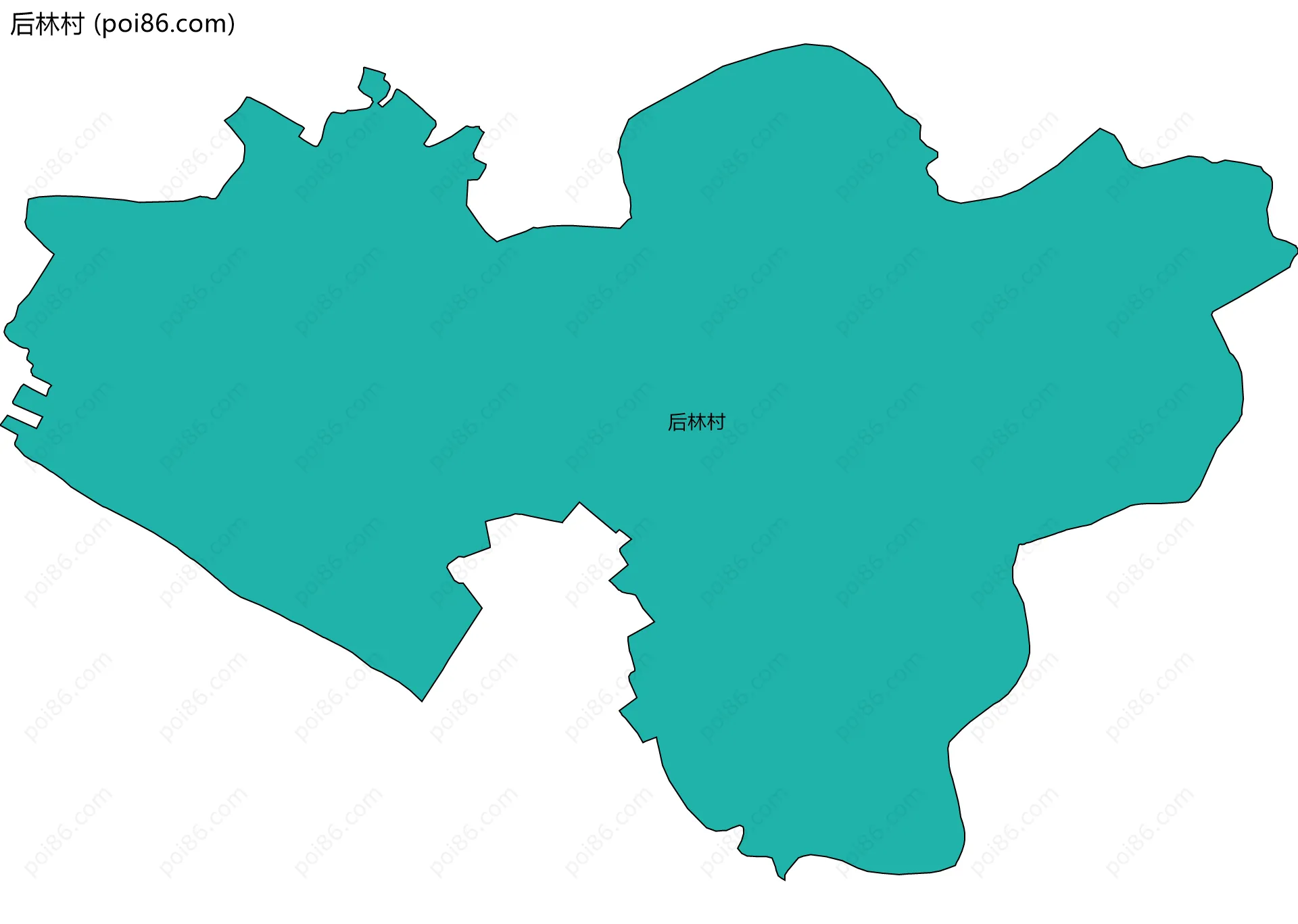 后林村边界地图