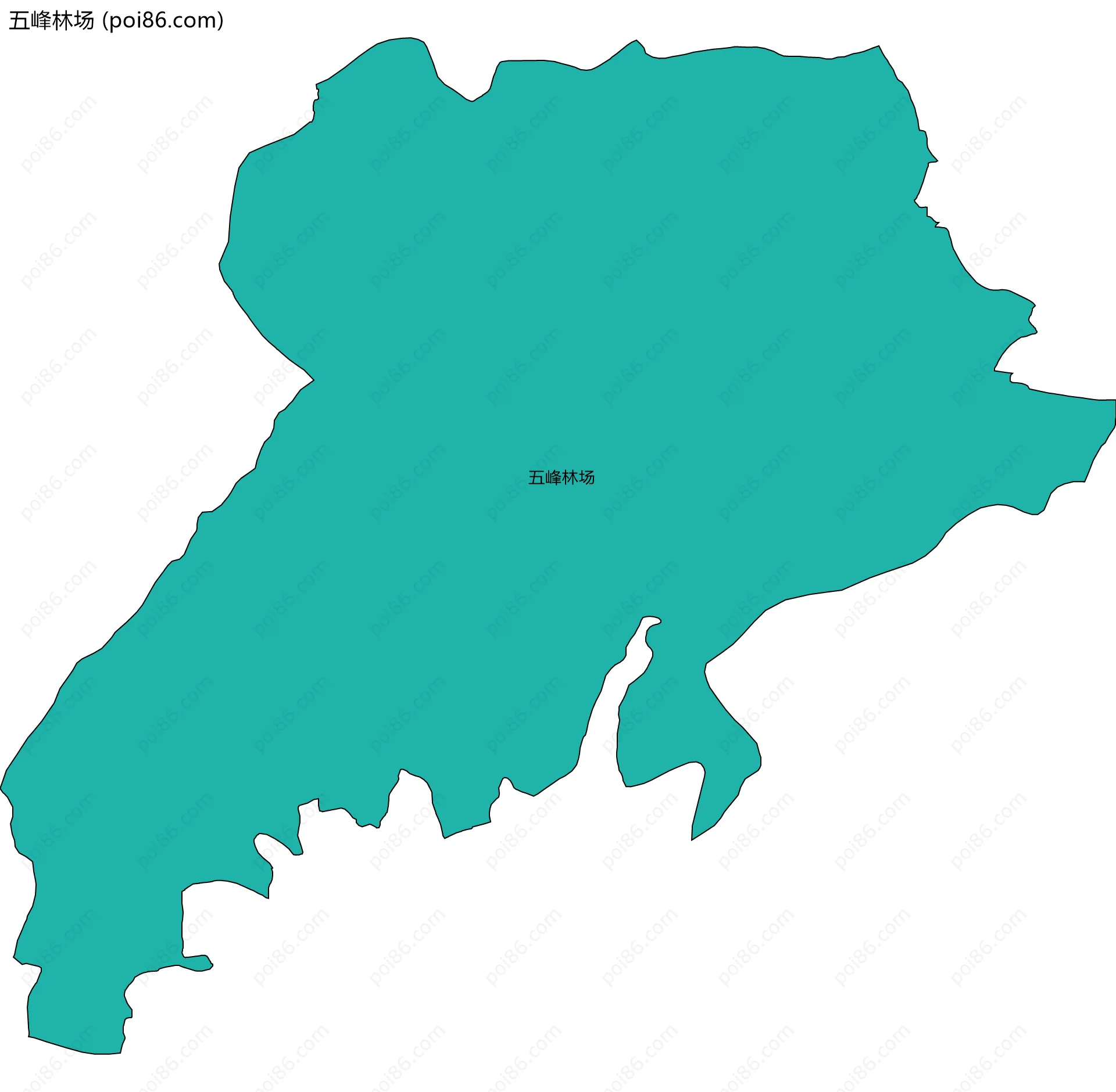 五峰林场边界地图