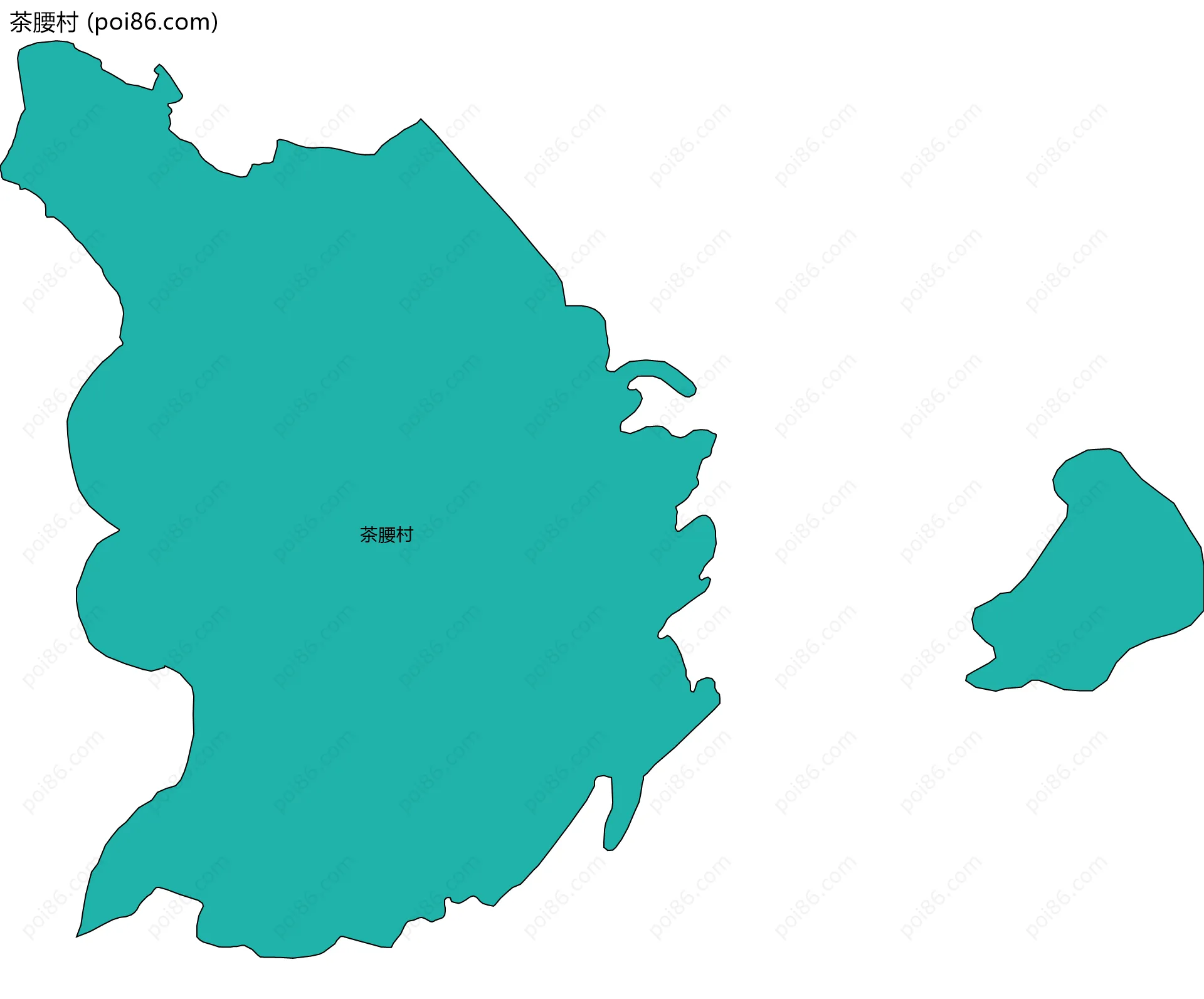 茶腰村边界地图