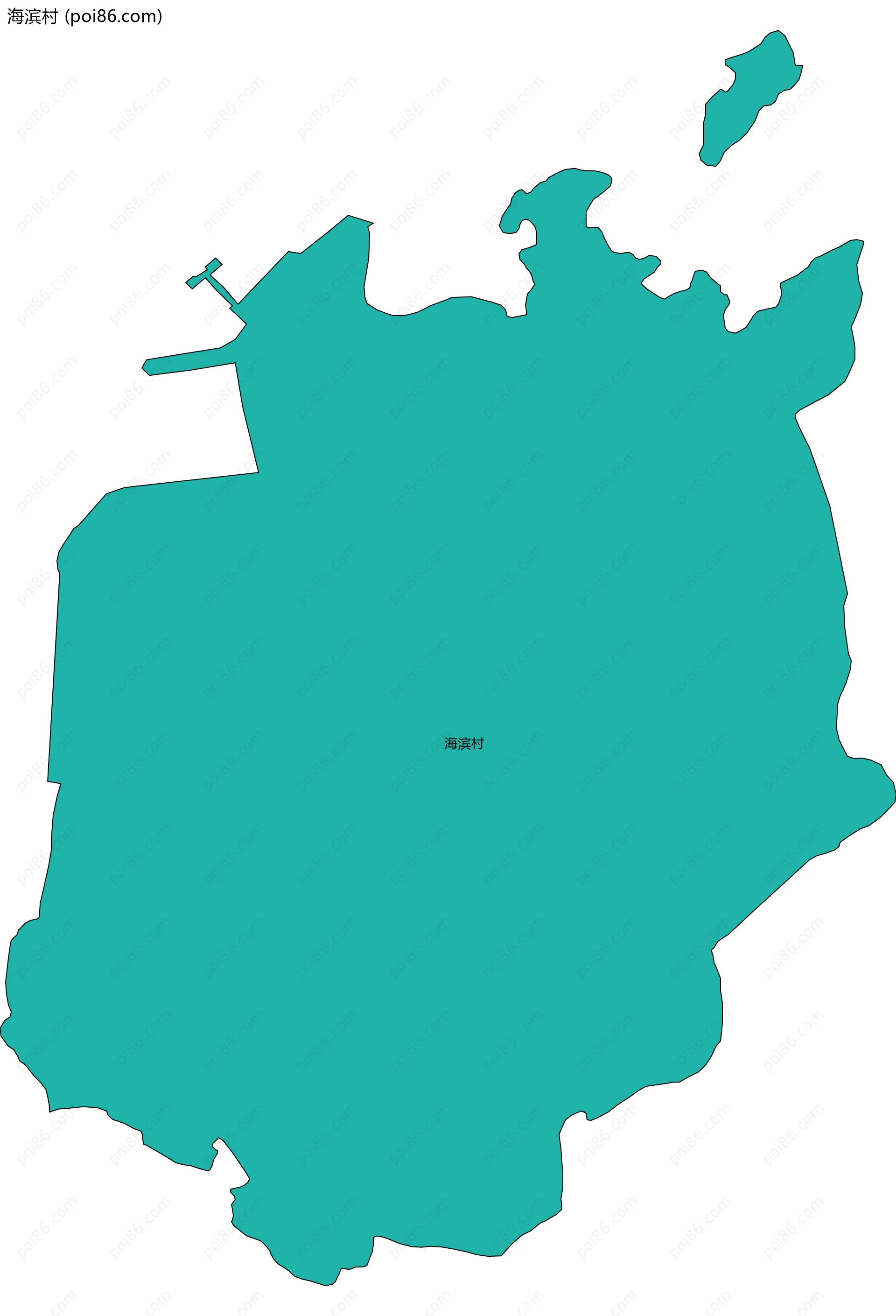 海滨村边界地图