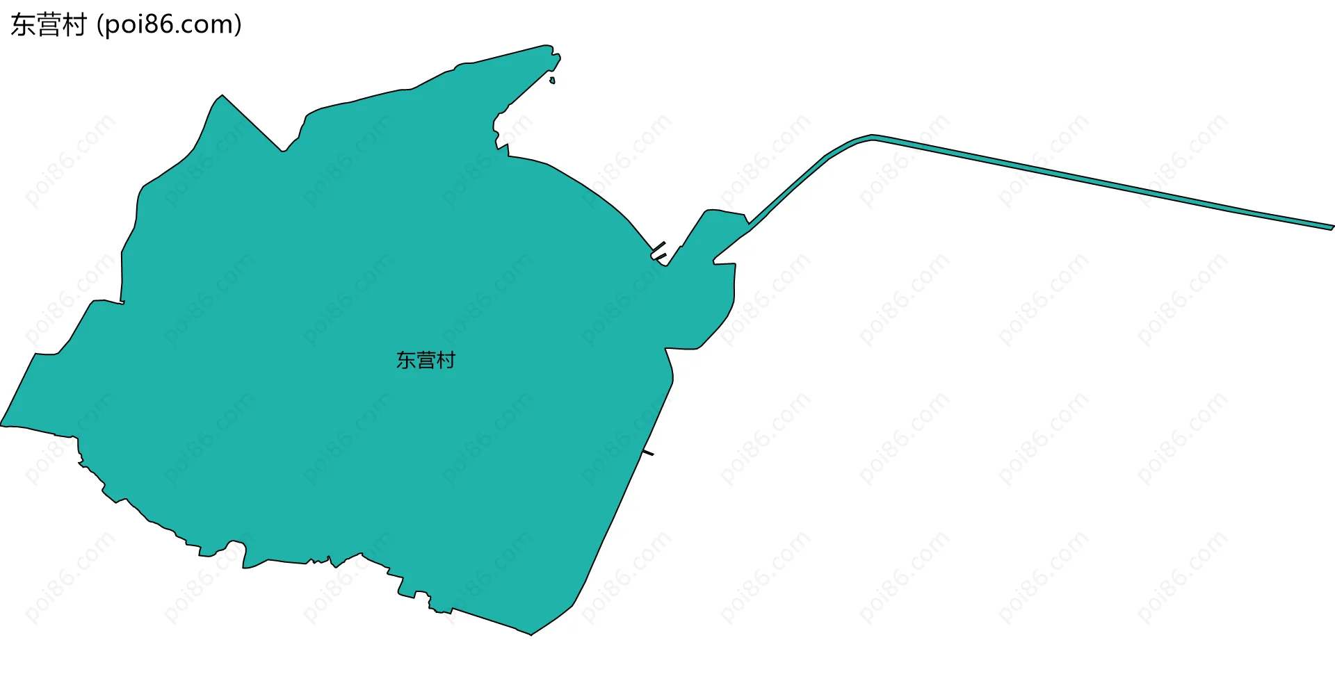 东营村边界地图