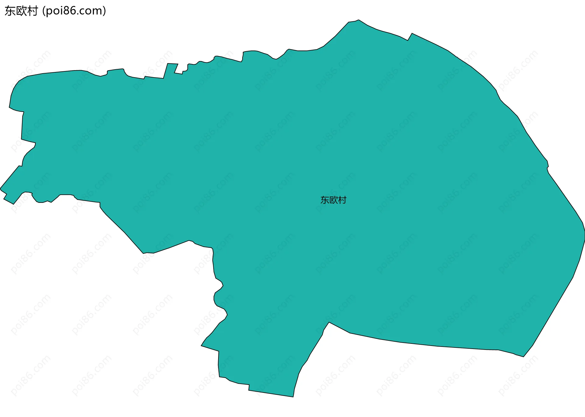 东欧村边界地图