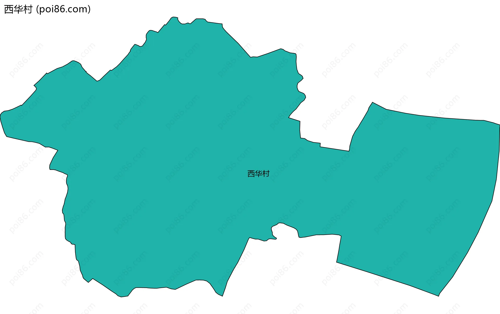 西华村边界地图