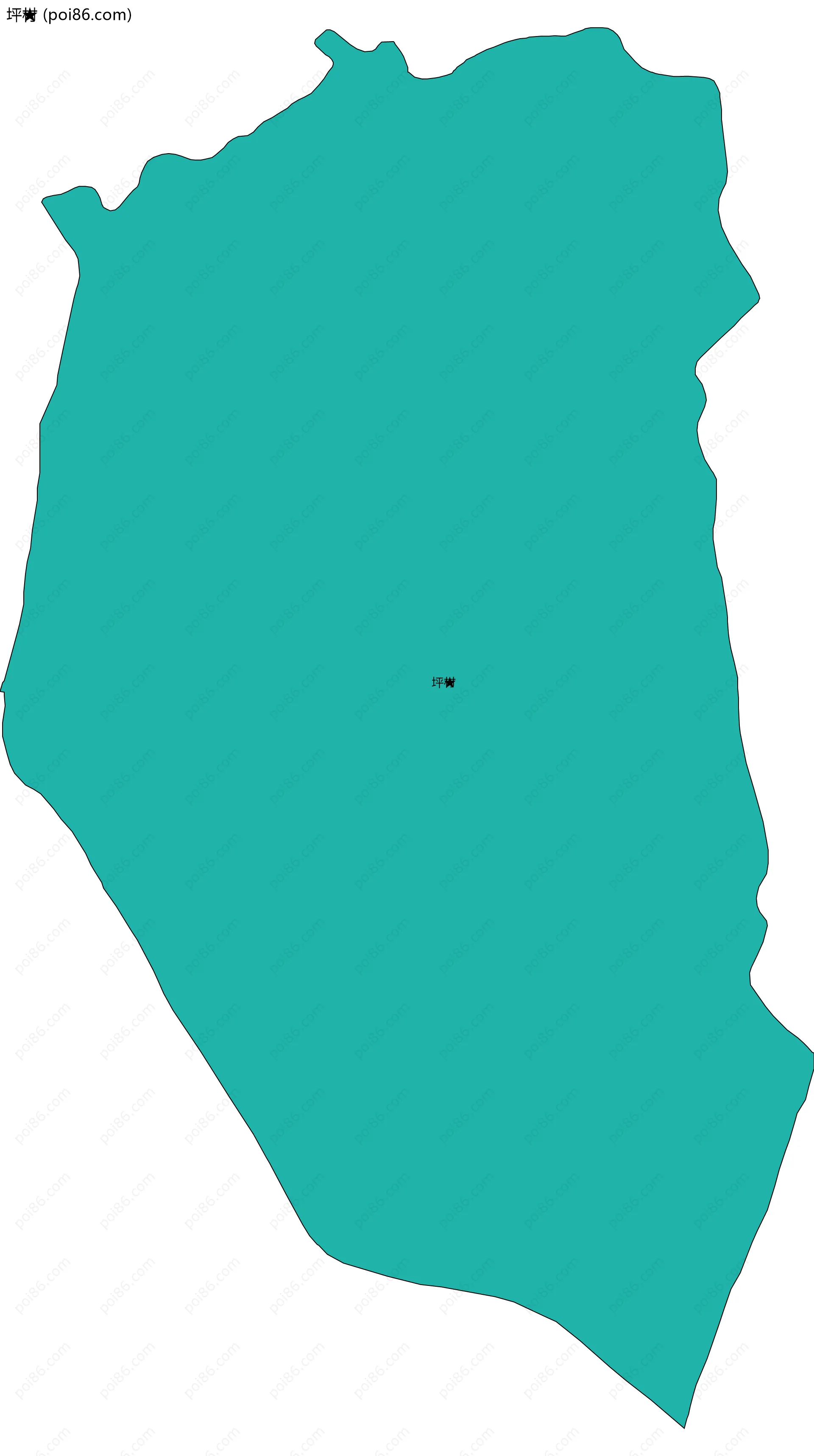 坪村边界地图