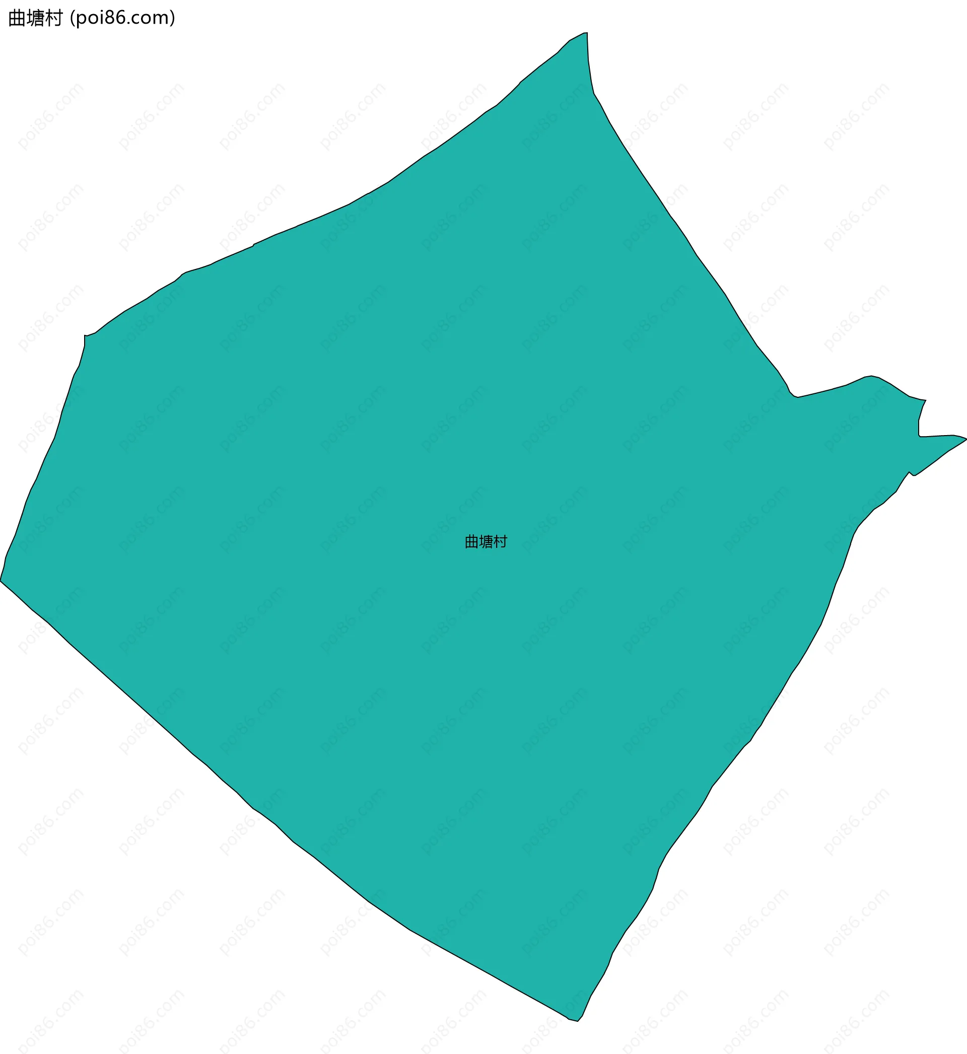 曲塘村边界地图