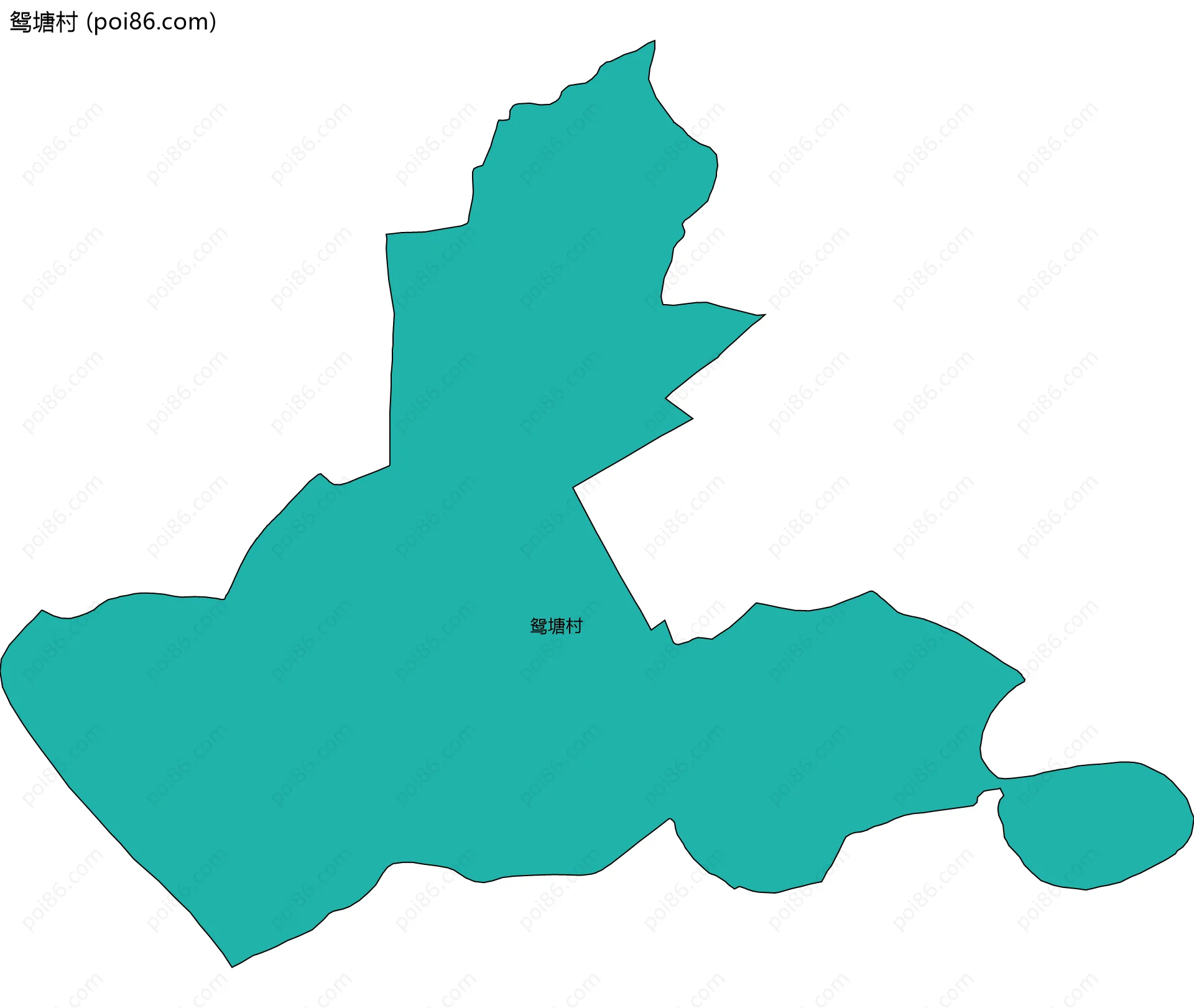 鸳塘村边界地图