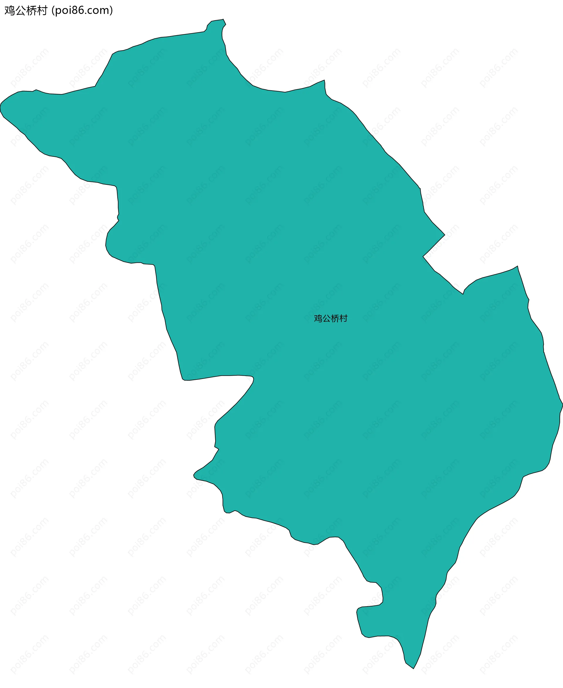 鸡公桥村边界地图