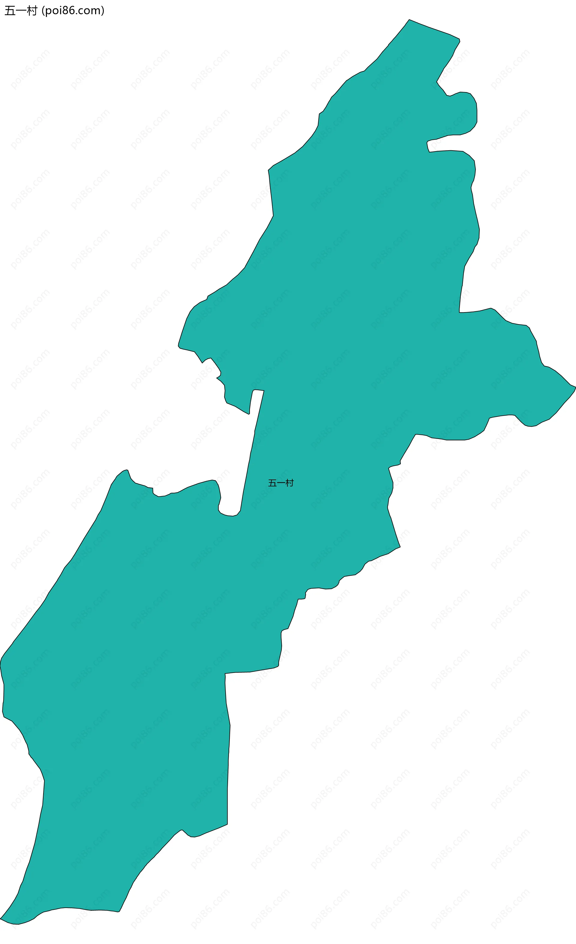 五一村边界地图