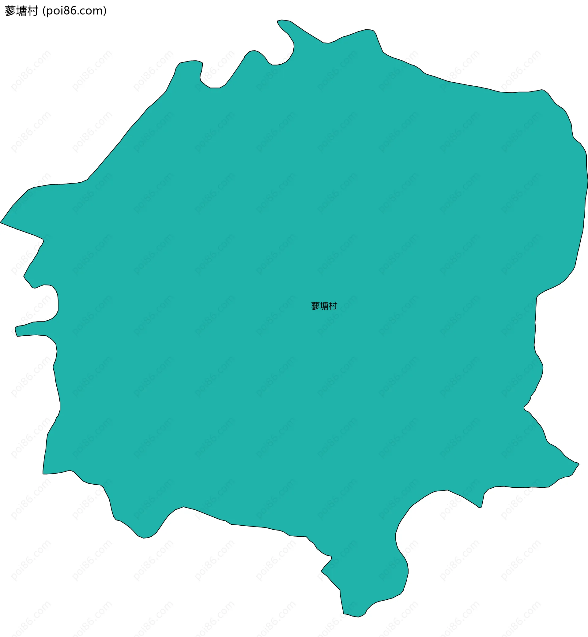 蓼塘村边界地图