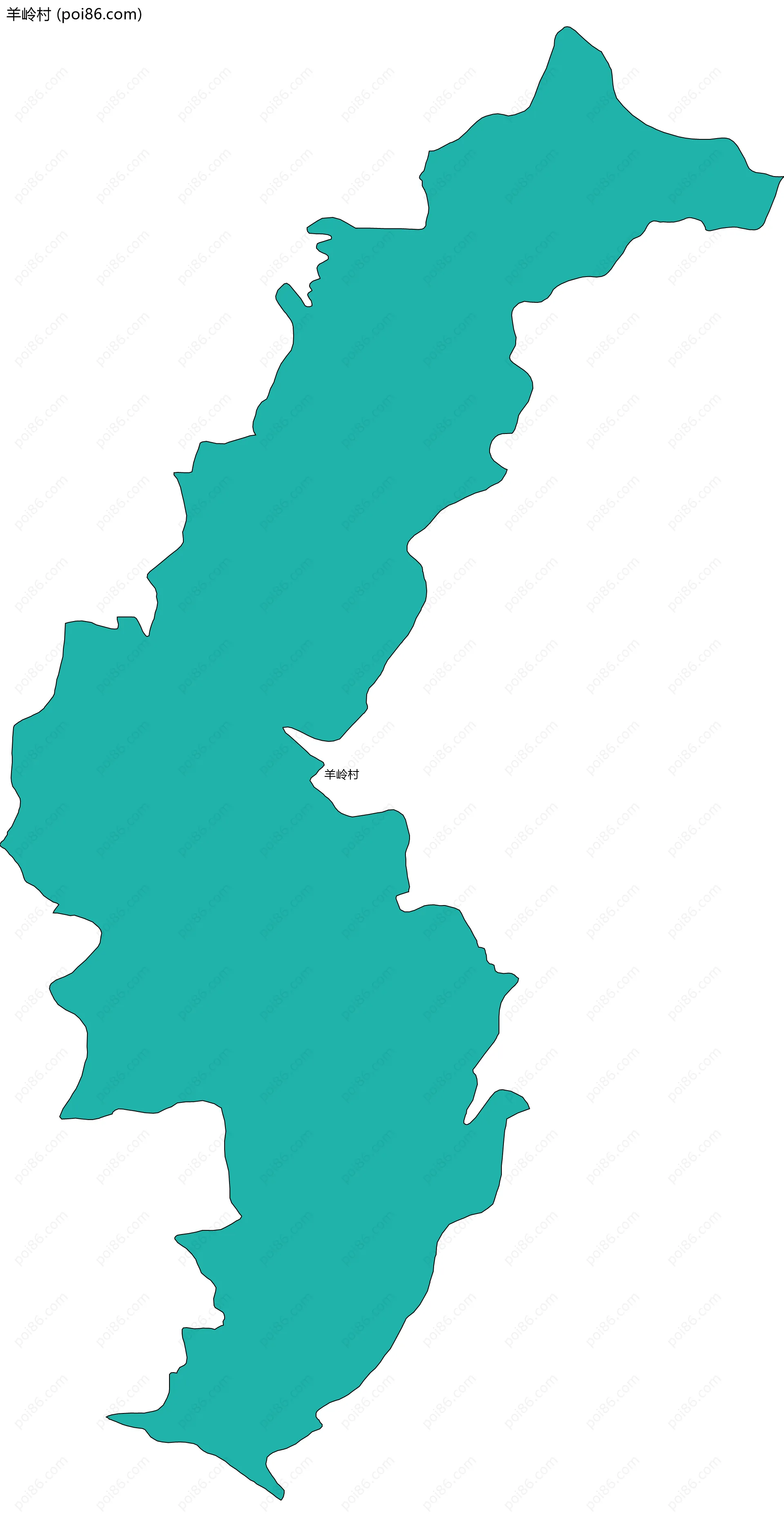 羊岭村边界地图