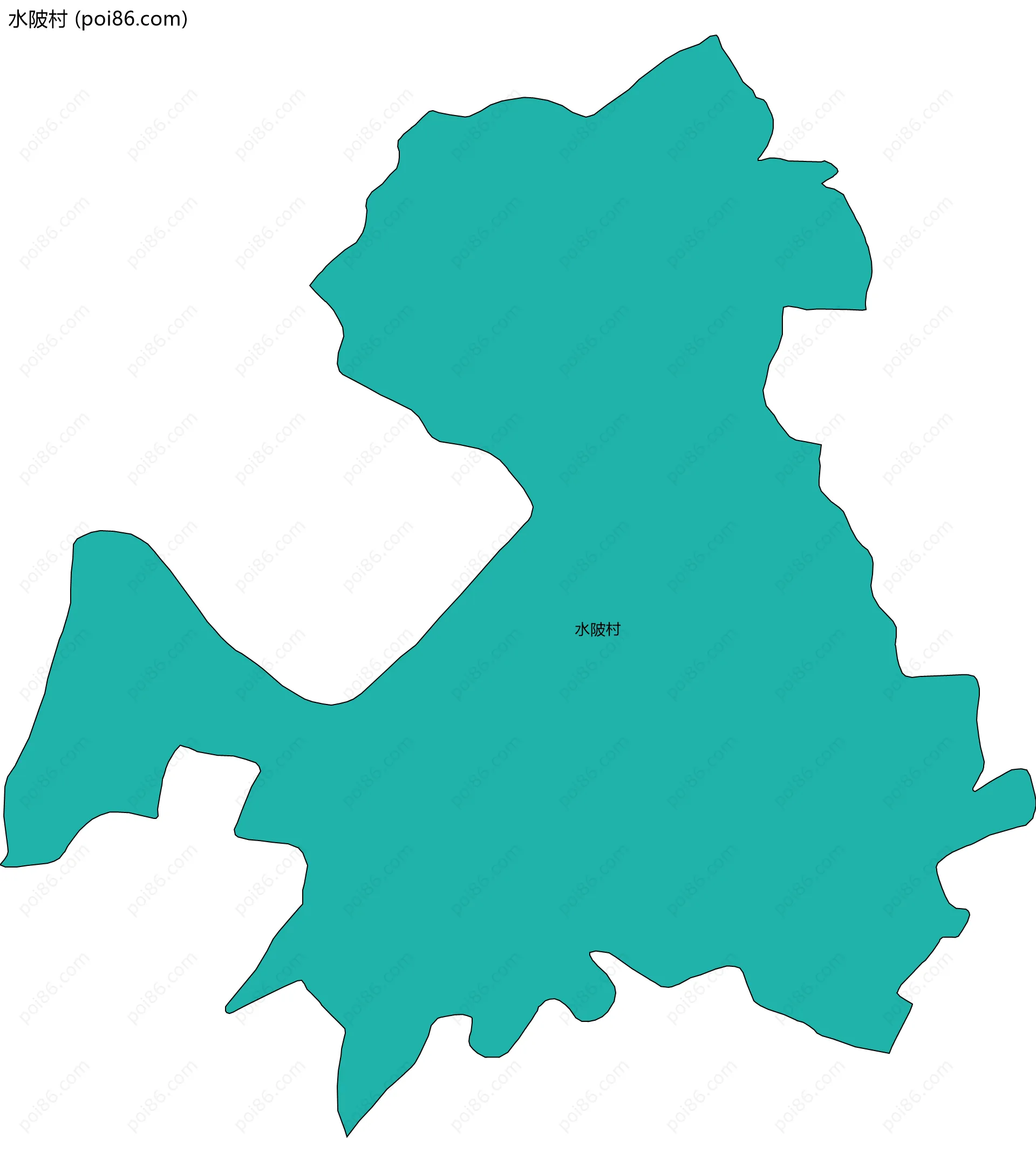 水陂村边界地图