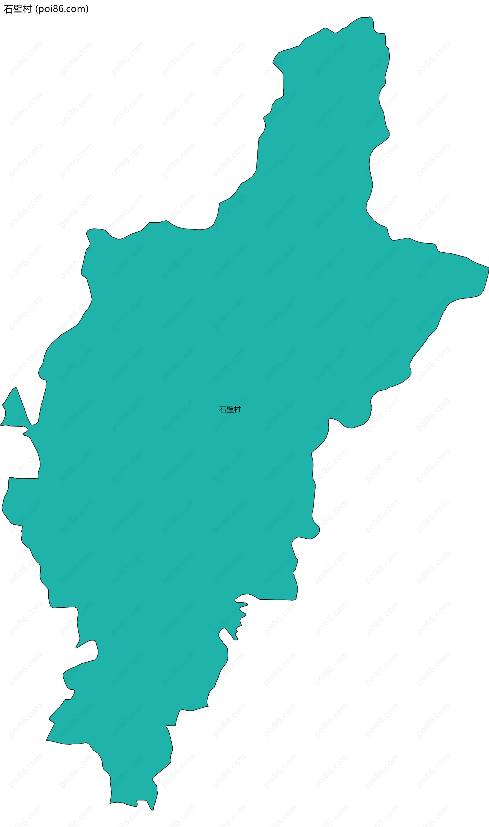 石壁村边界地图
