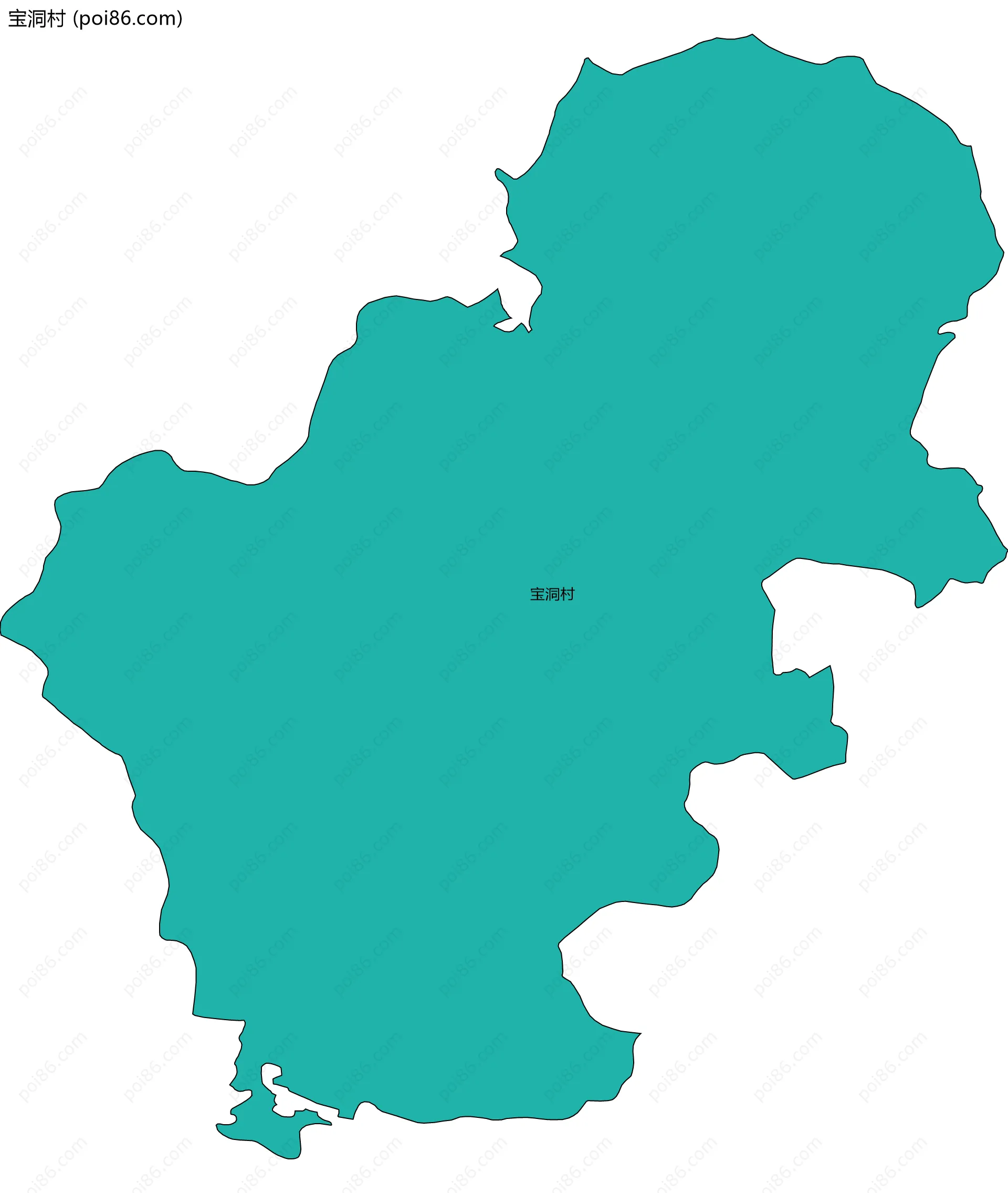 宝洞村边界地图