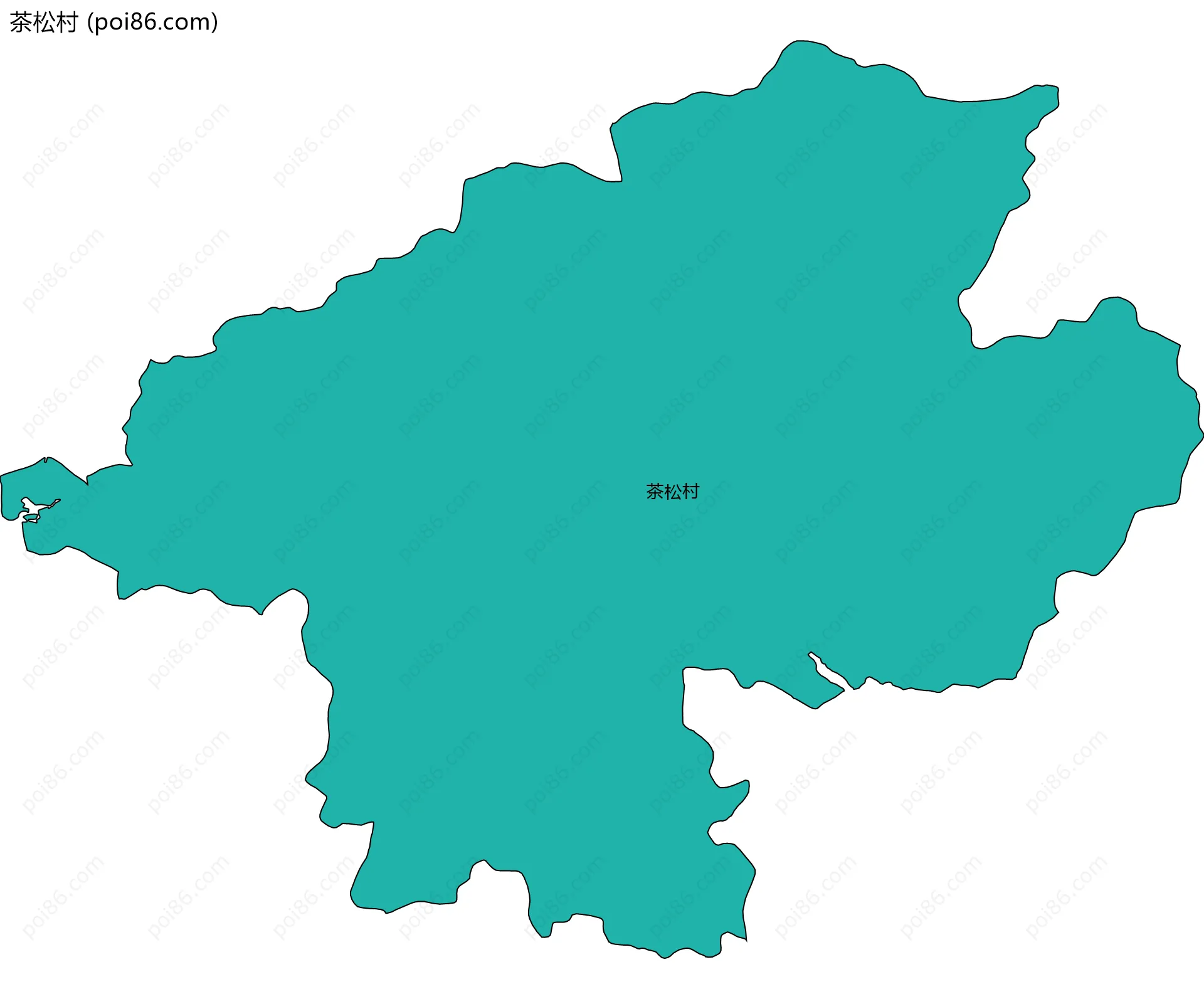 茶松村边界地图