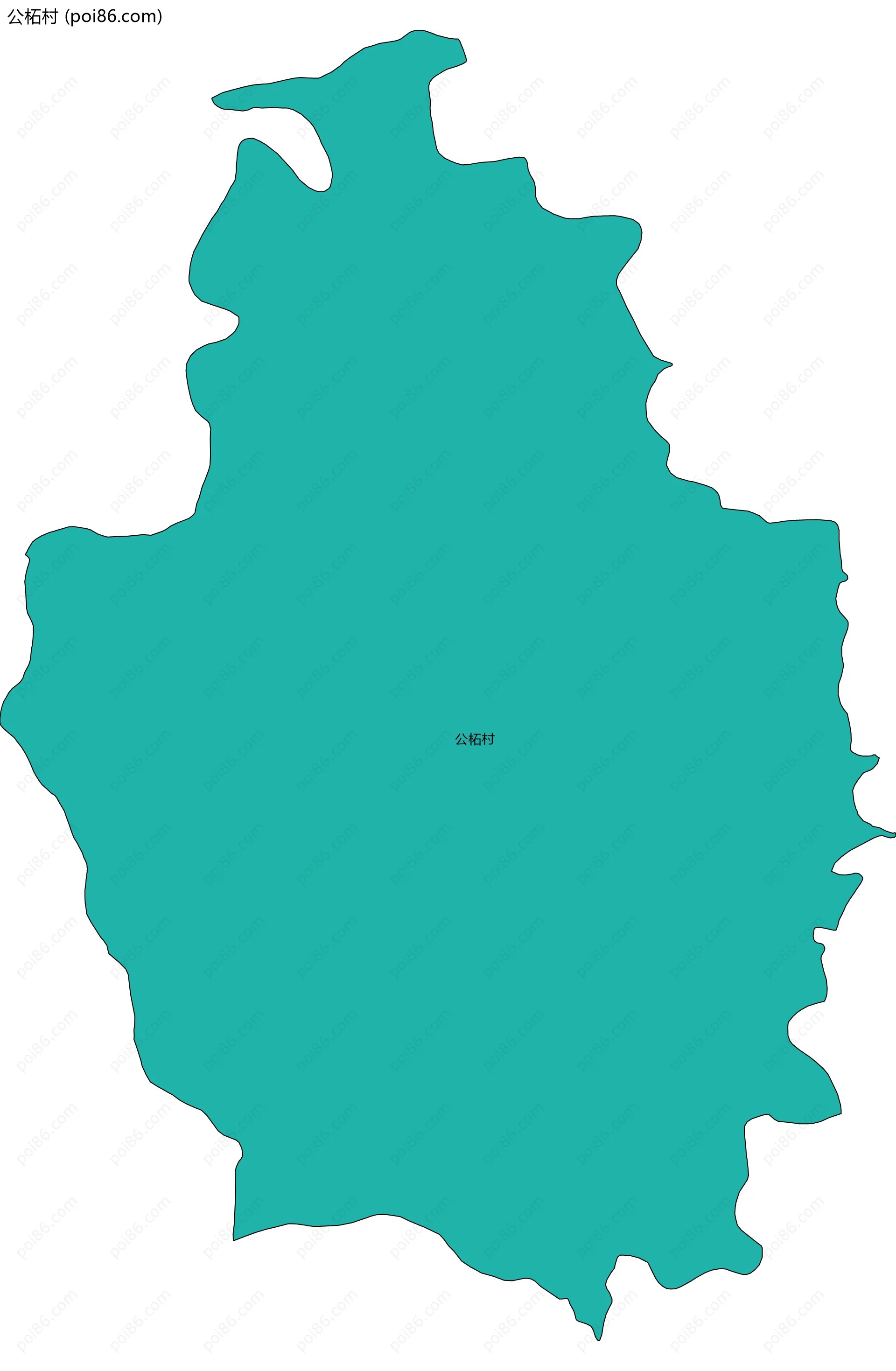 公柘村边界地图