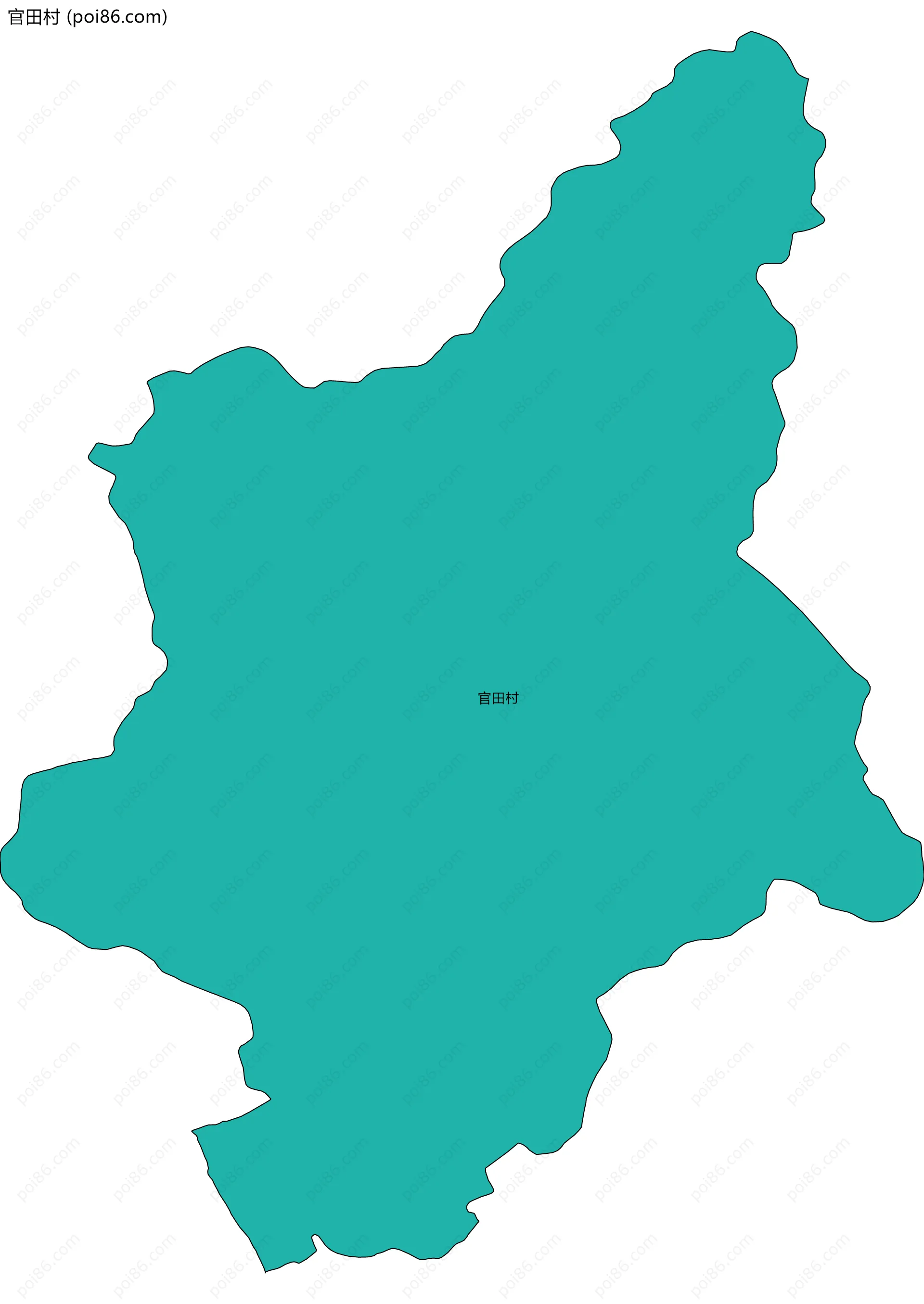 官田村边界地图