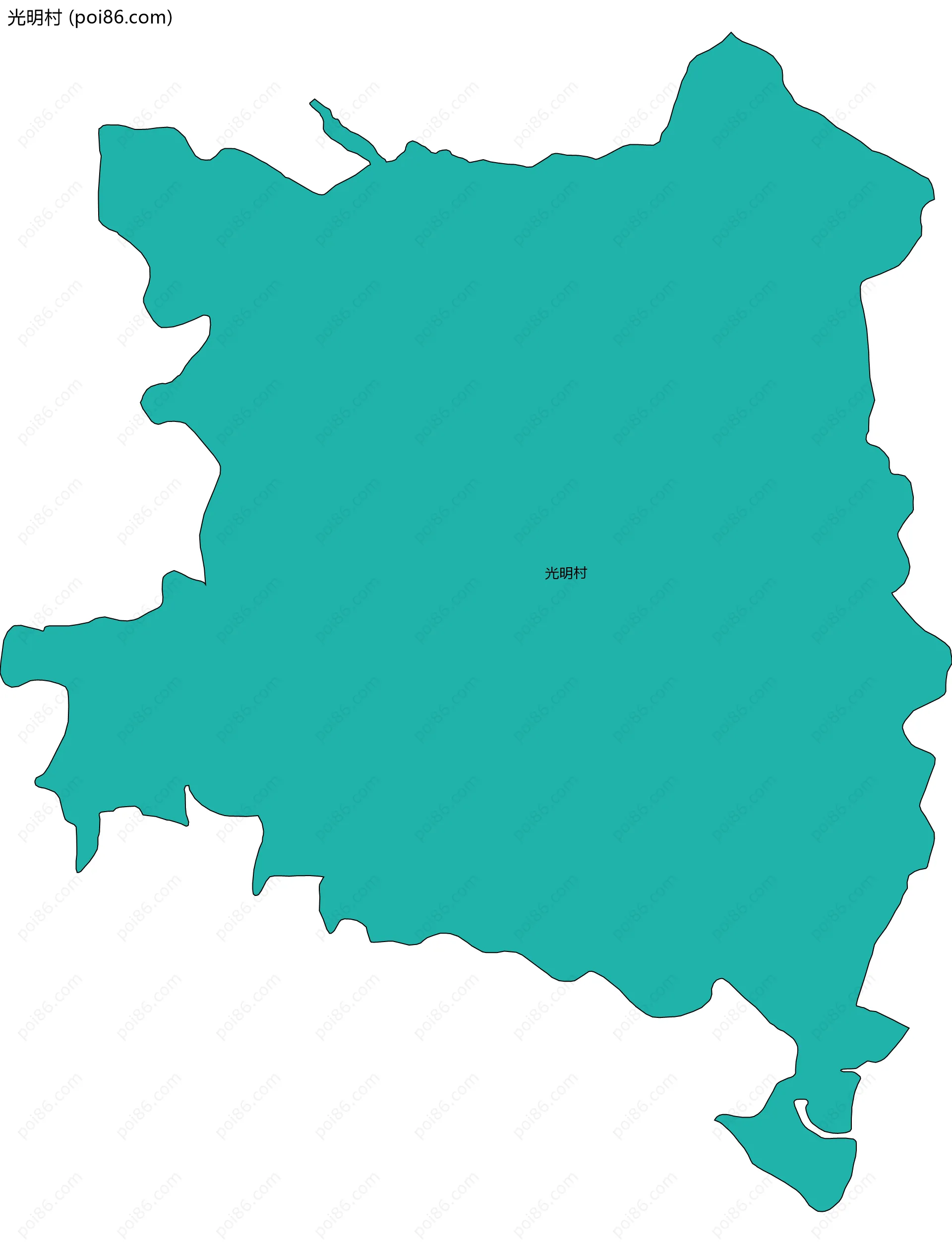 光明村边界地图