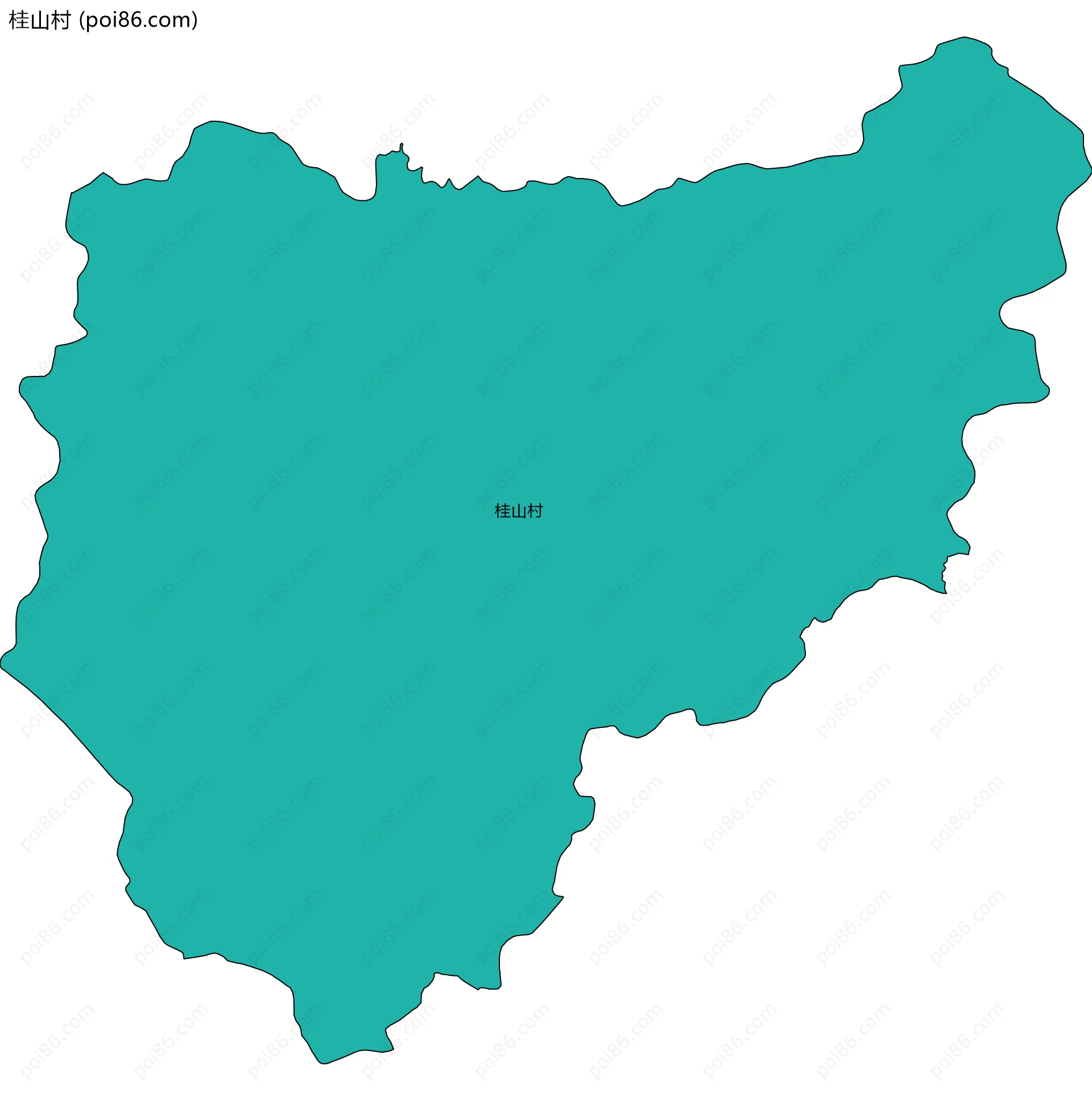 桂山村边界地图