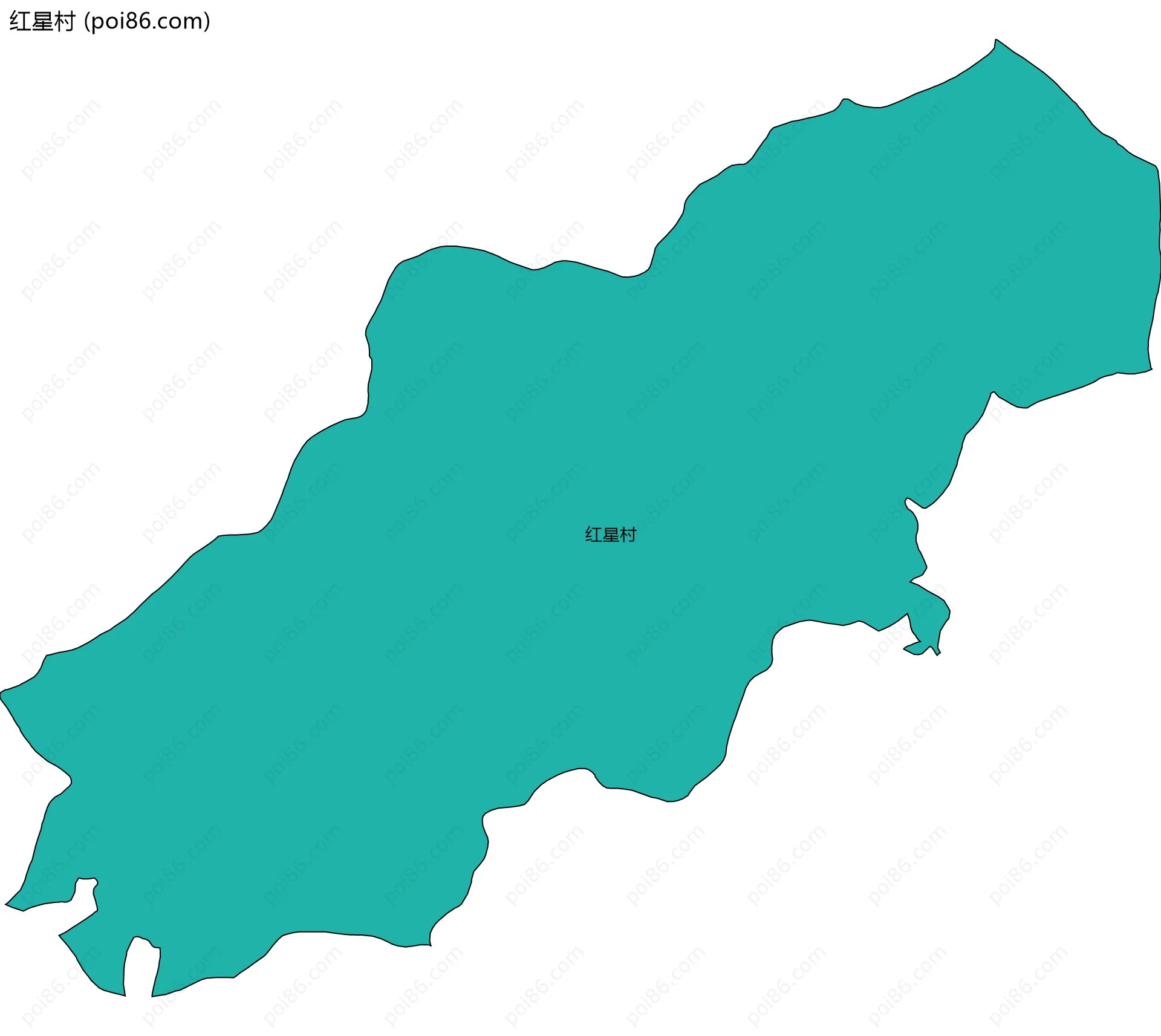 红星村边界地图