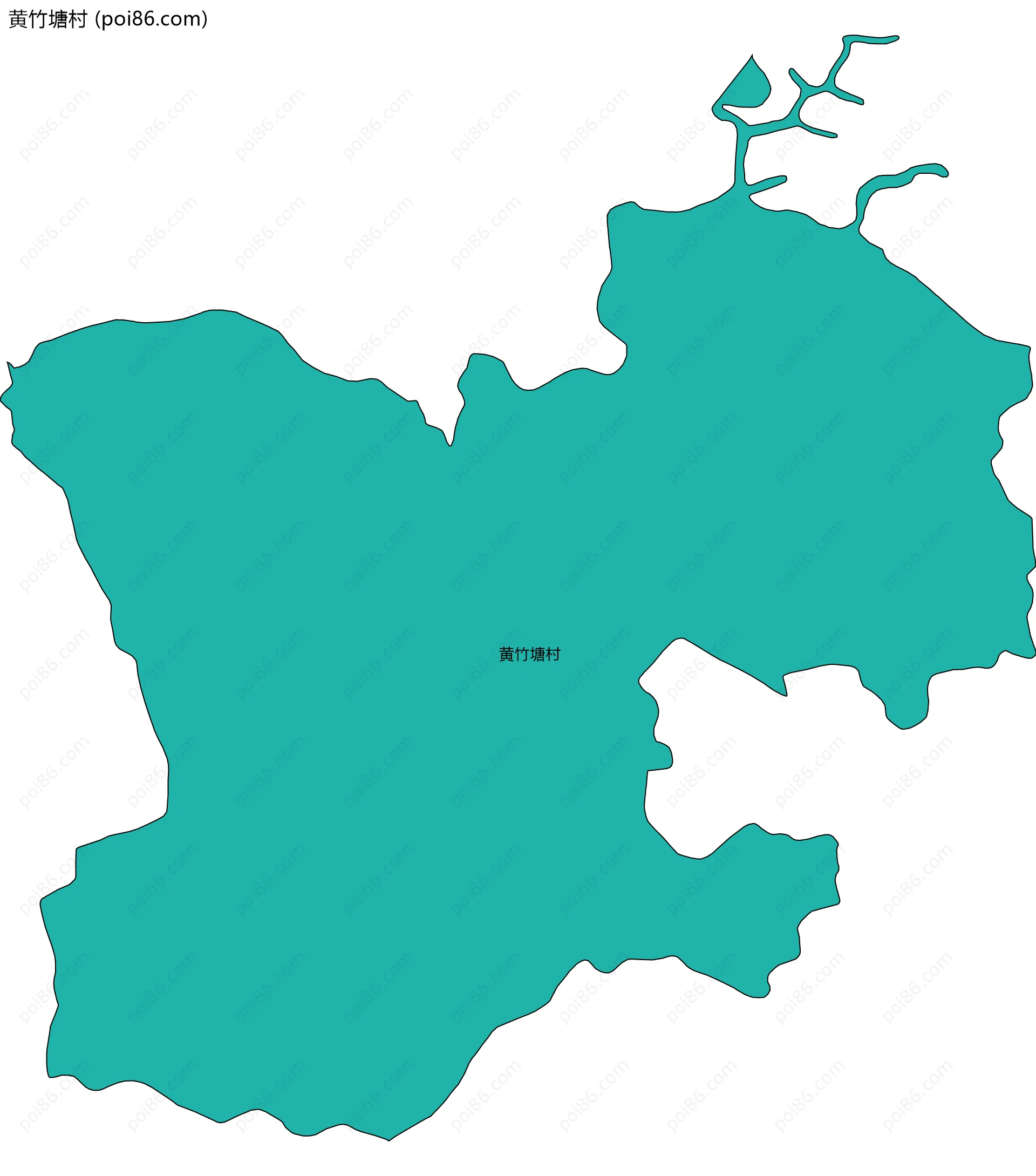 黄竹塘村边界地图