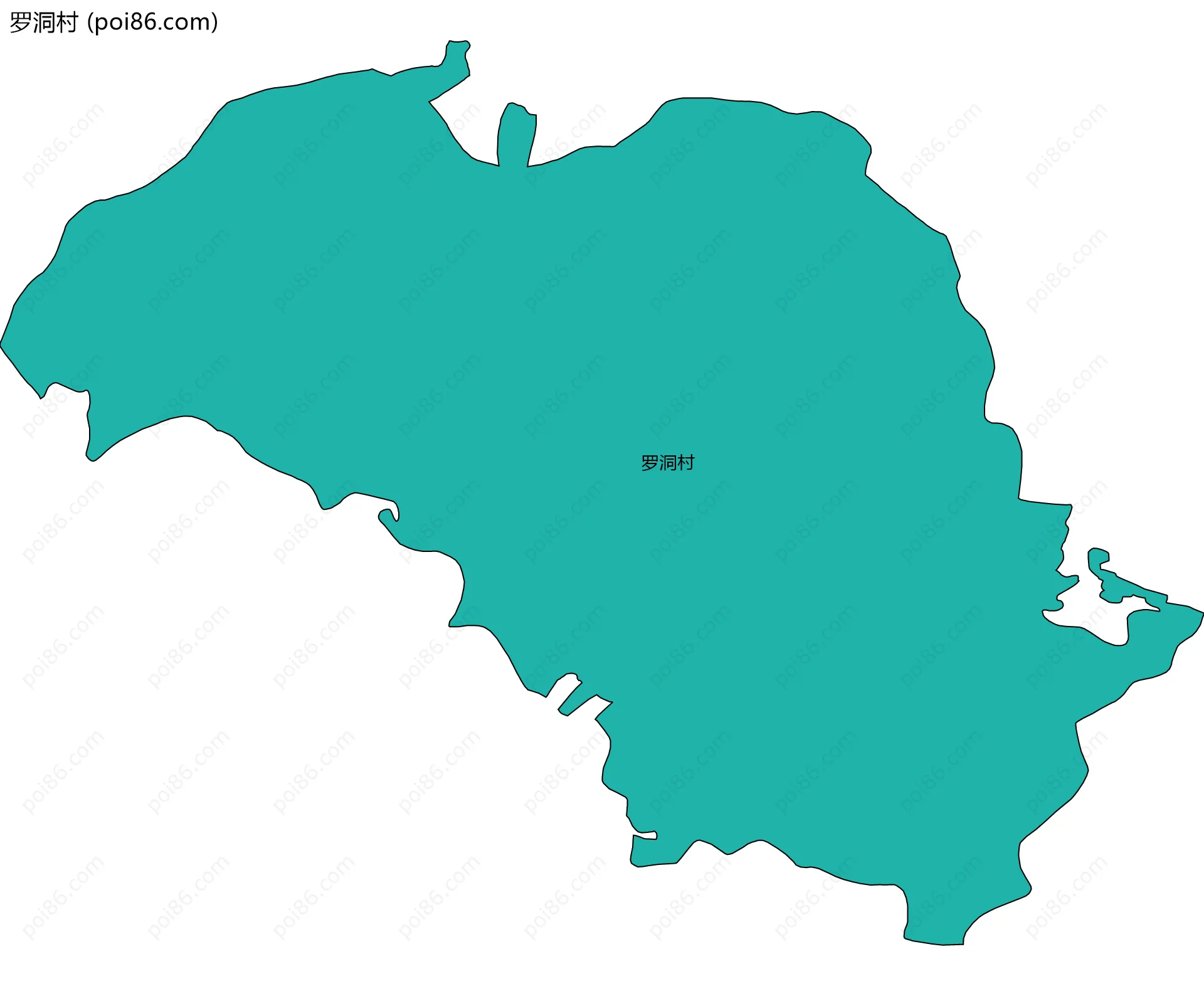 罗洞村边界地图
